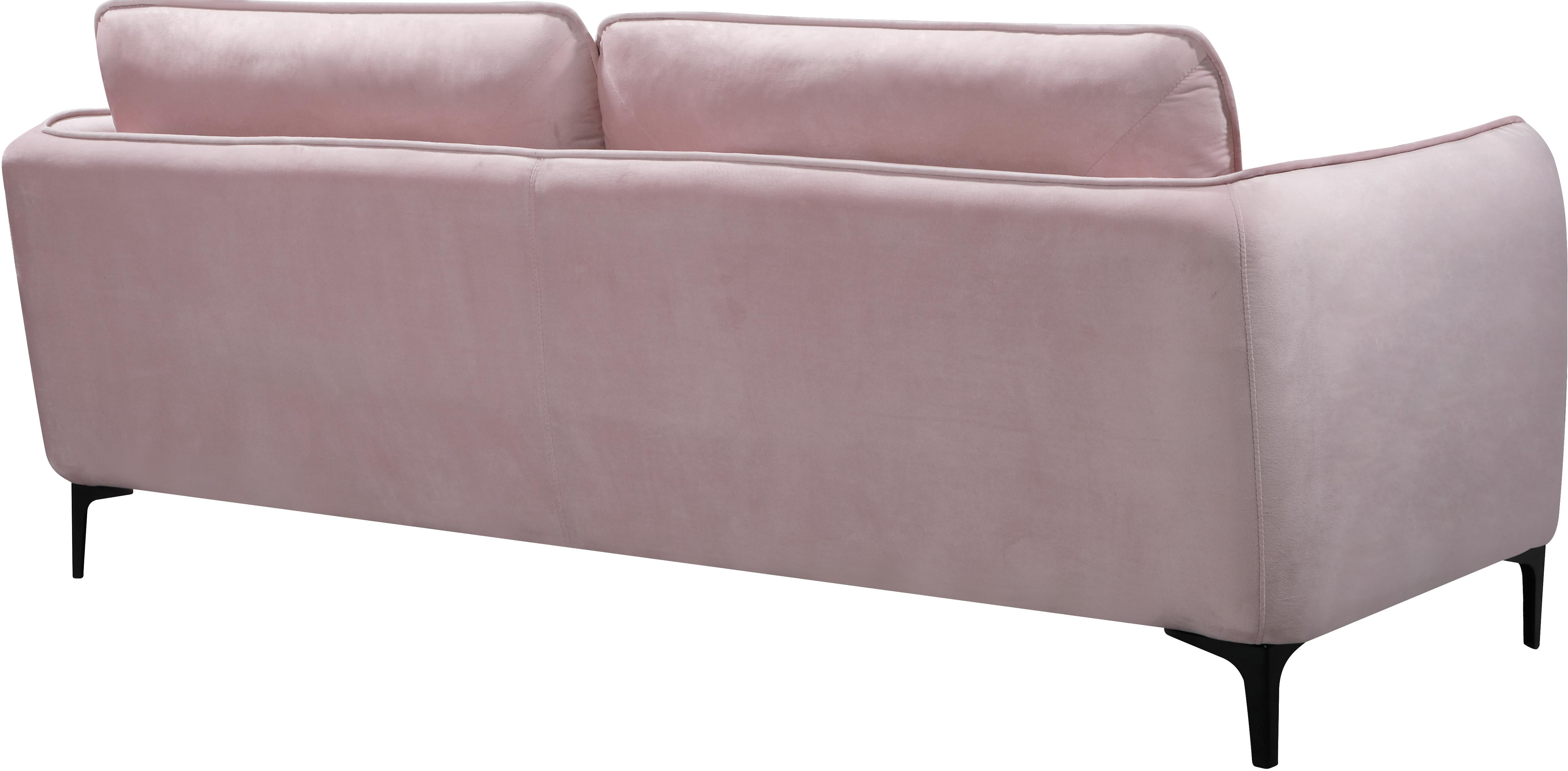 Poppy Pink Velvet Sofa - Luxury Home Furniture (MI)