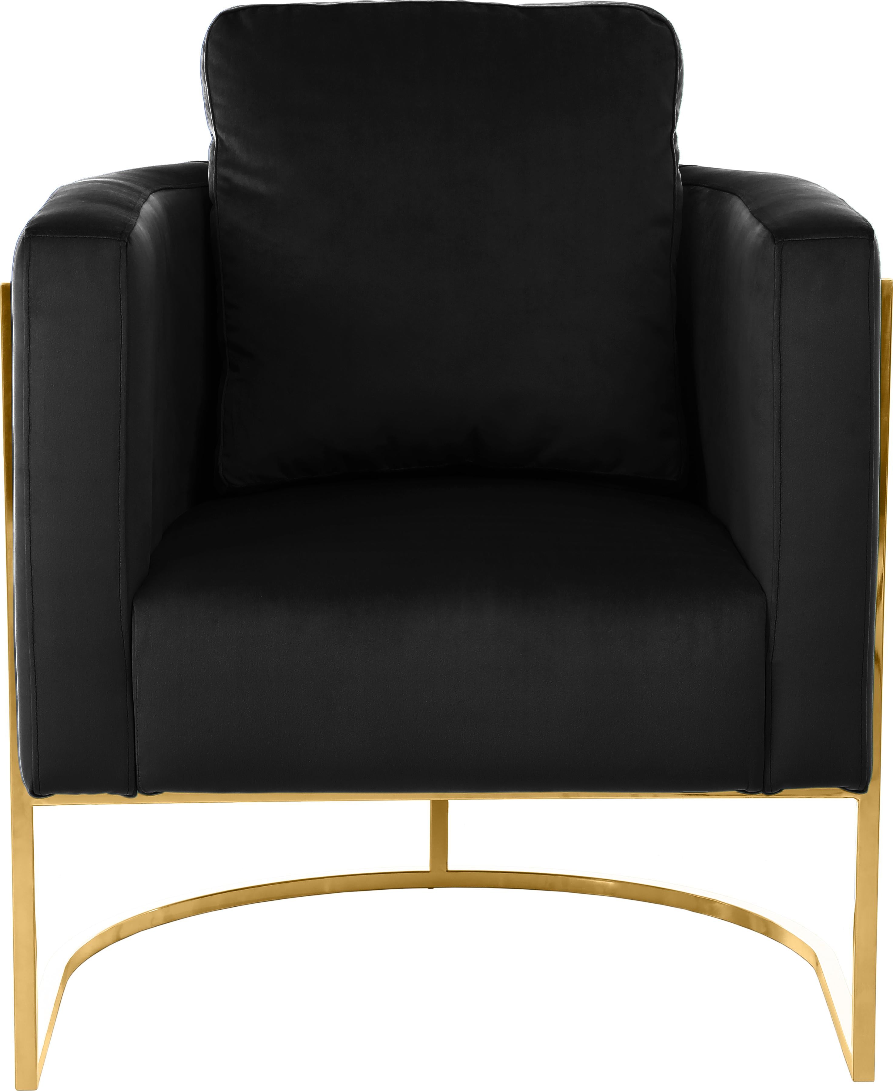 Casa Black Velvet Chair - Luxury Home Furniture (MI)