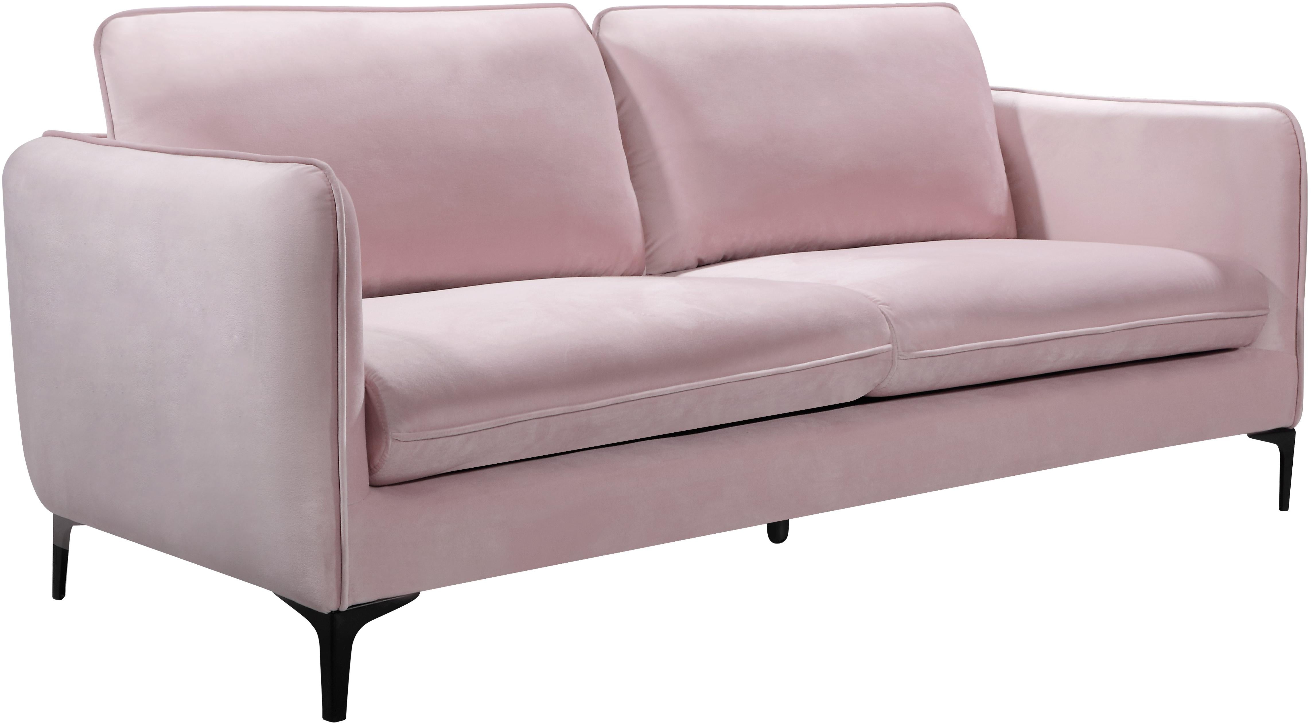 Poppy Pink Velvet Sofa - Luxury Home Furniture (MI)