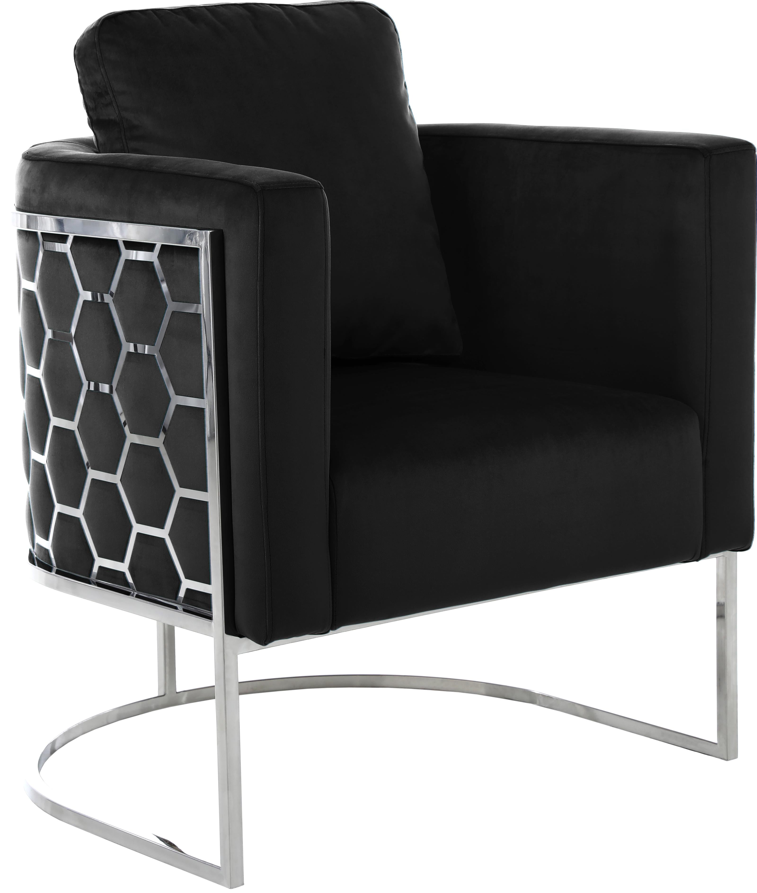 Casa Black Velvet Chair - Luxury Home Furniture (MI)