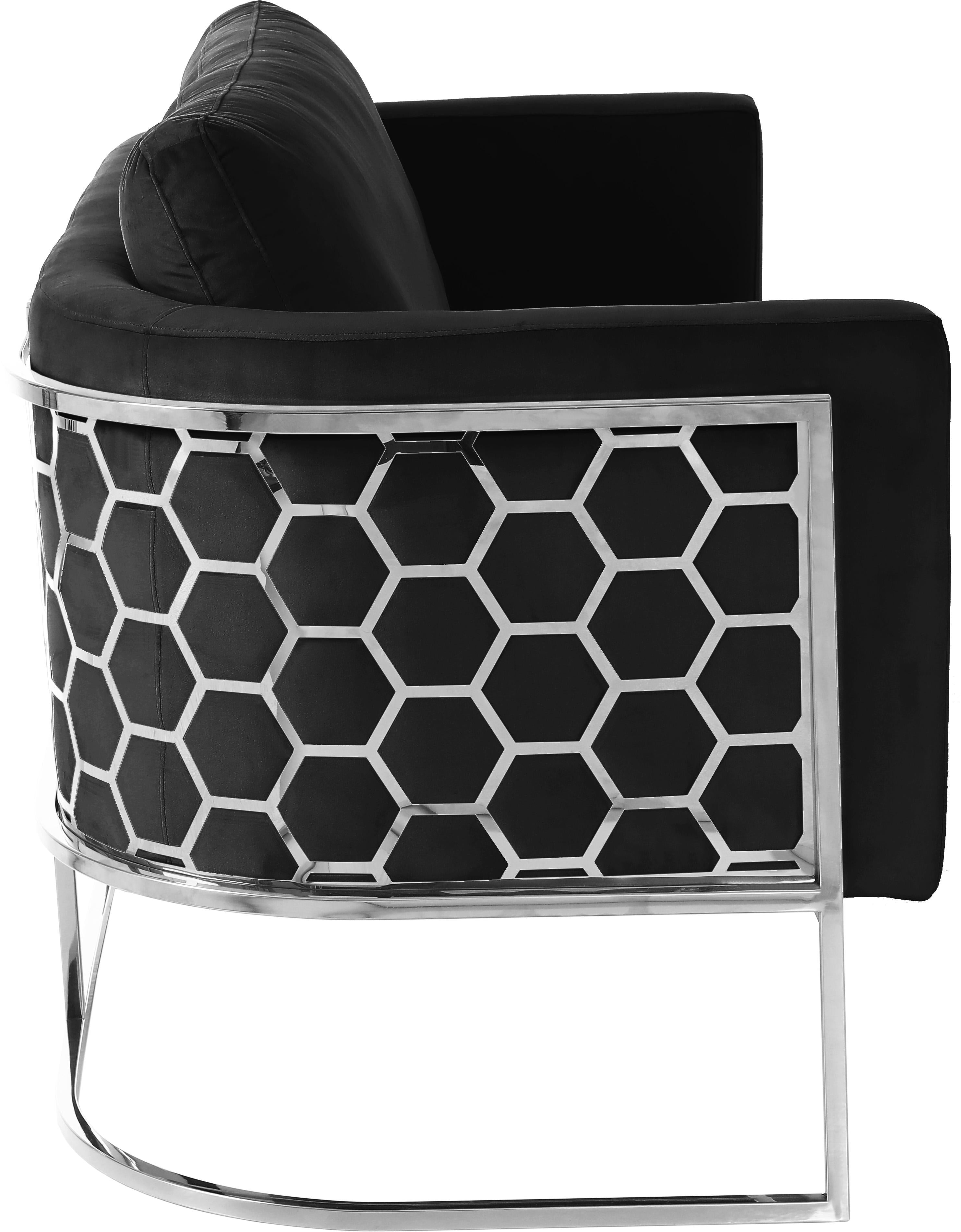 Casa Black Velvet Sofa - Luxury Home Furniture (MI)