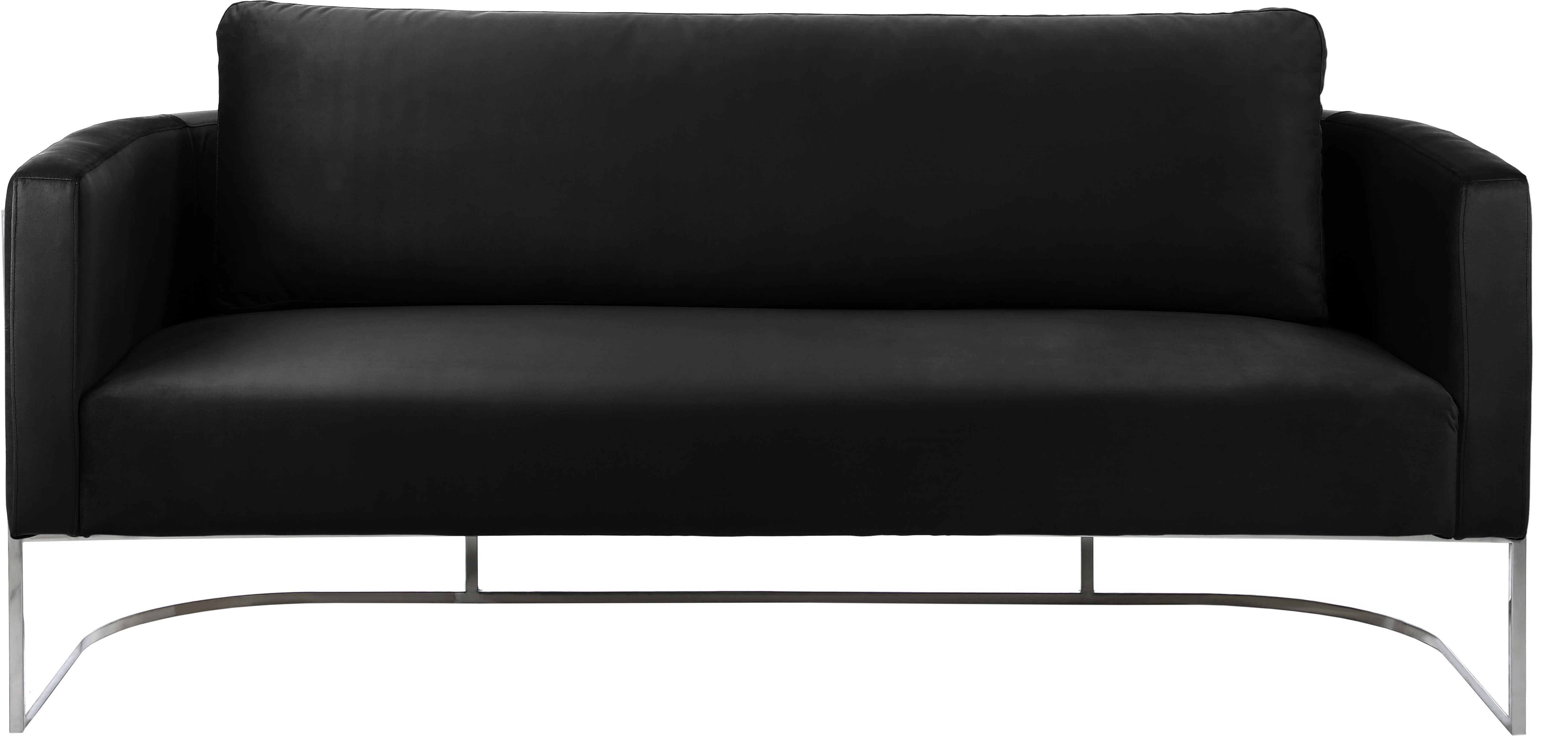 Casa Black Velvet Sofa - Luxury Home Furniture (MI)