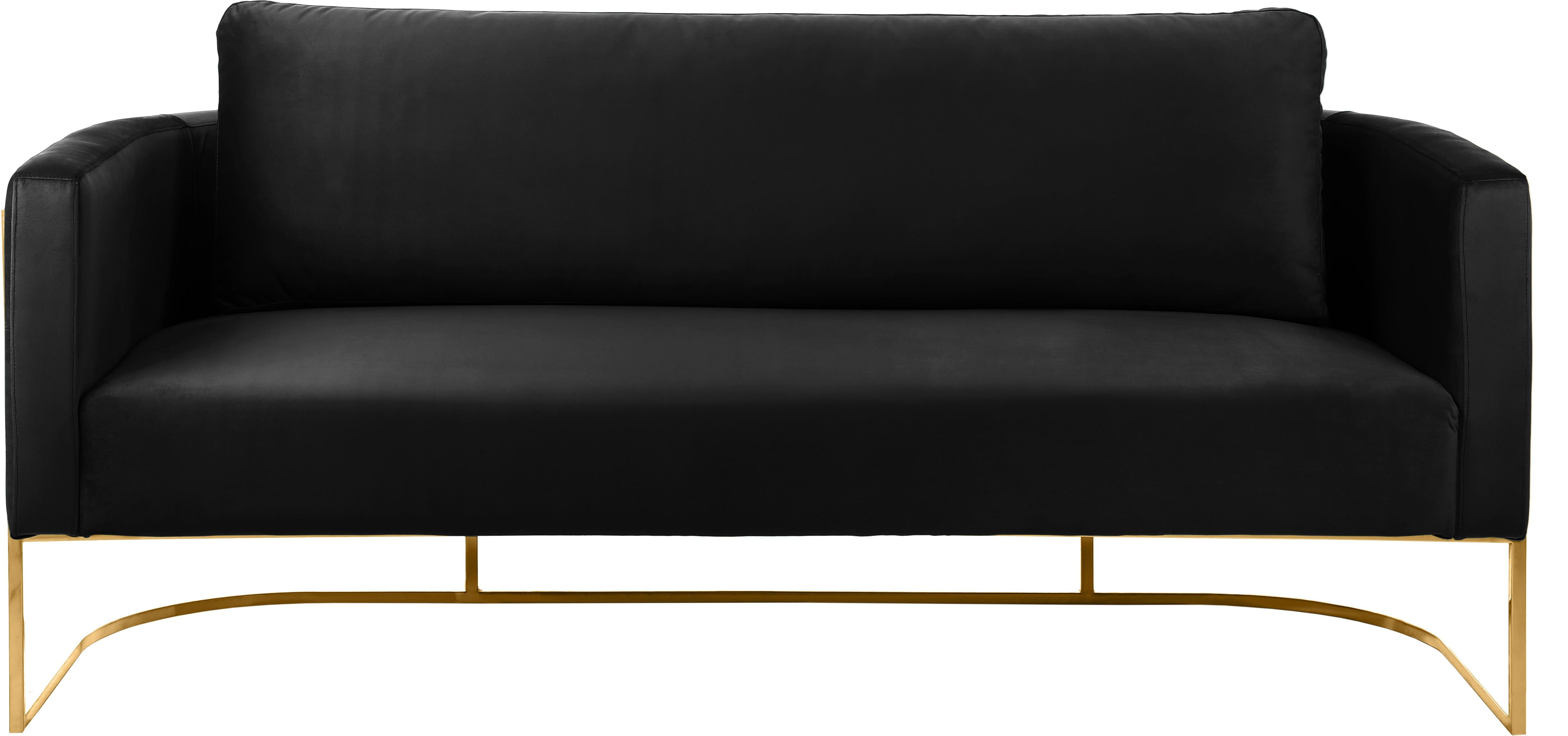 Casa Black Velvet Sofa - Luxury Home Furniture (MI)