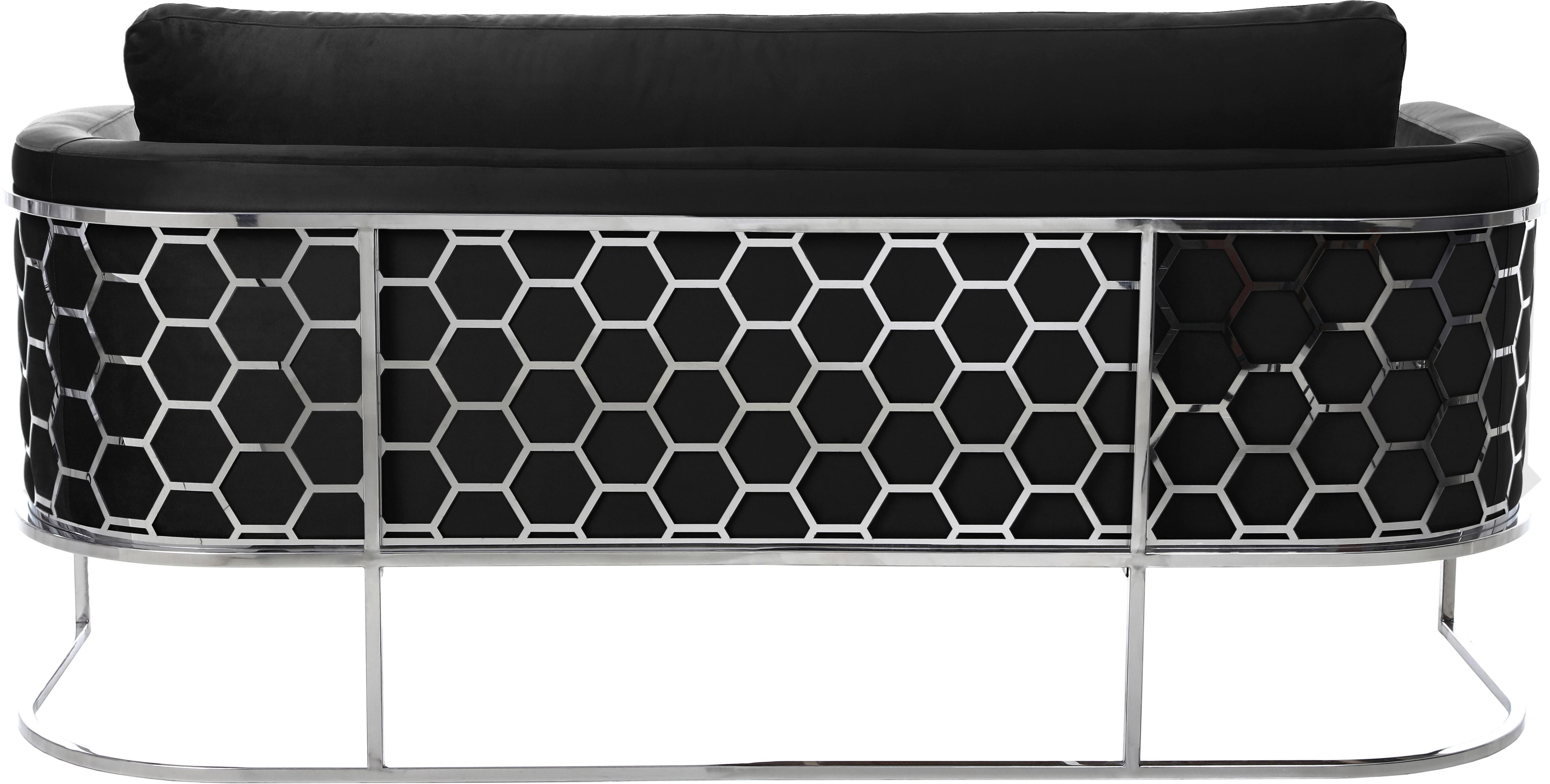 Casa Black Velvet Sofa - Luxury Home Furniture (MI)