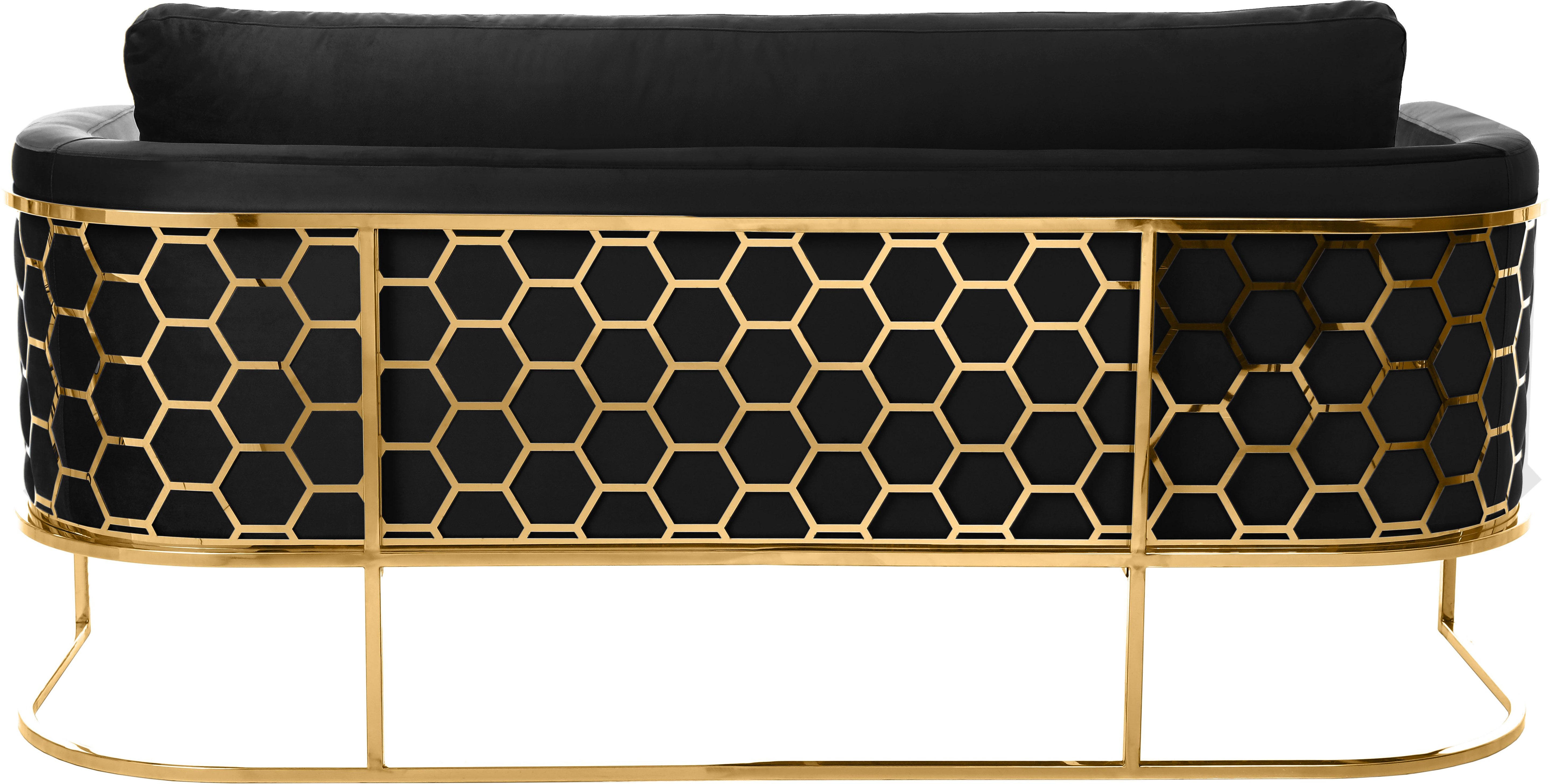 Casa Black Velvet Sofa - Luxury Home Furniture (MI)
