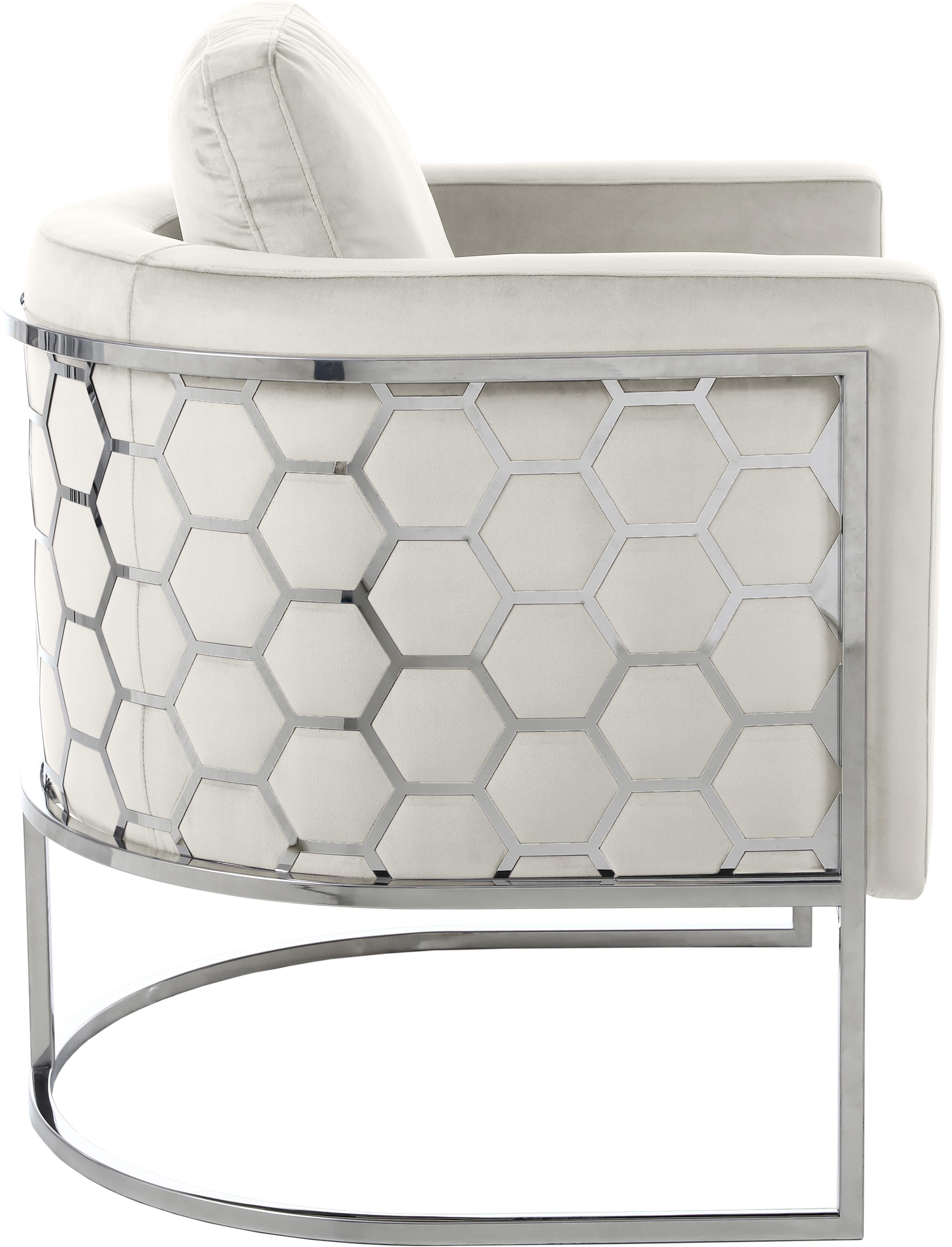 Casa Cream Velvet Chair - Luxury Home Furniture (MI)