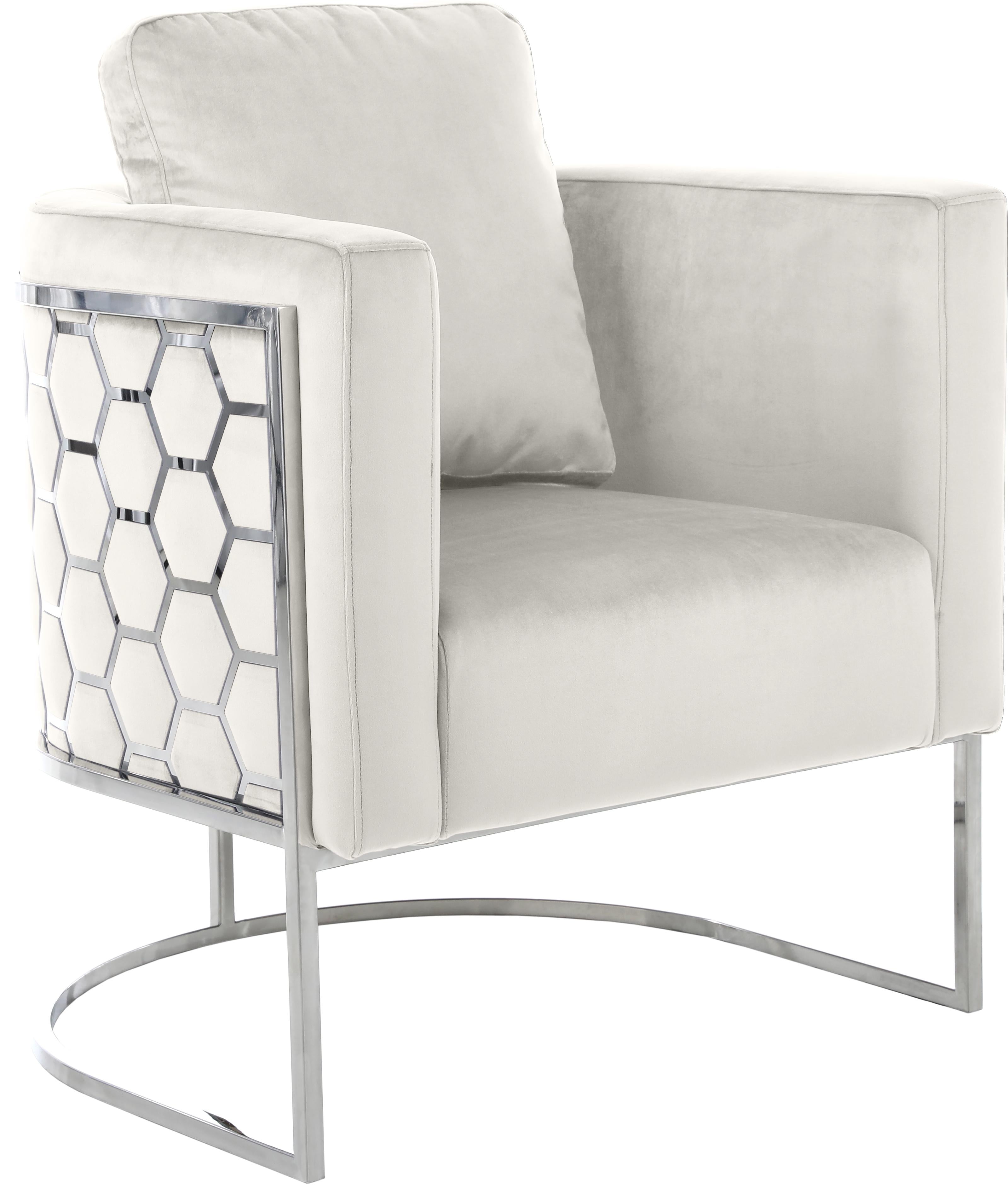 Casa Cream Velvet Chair - Luxury Home Furniture (MI)