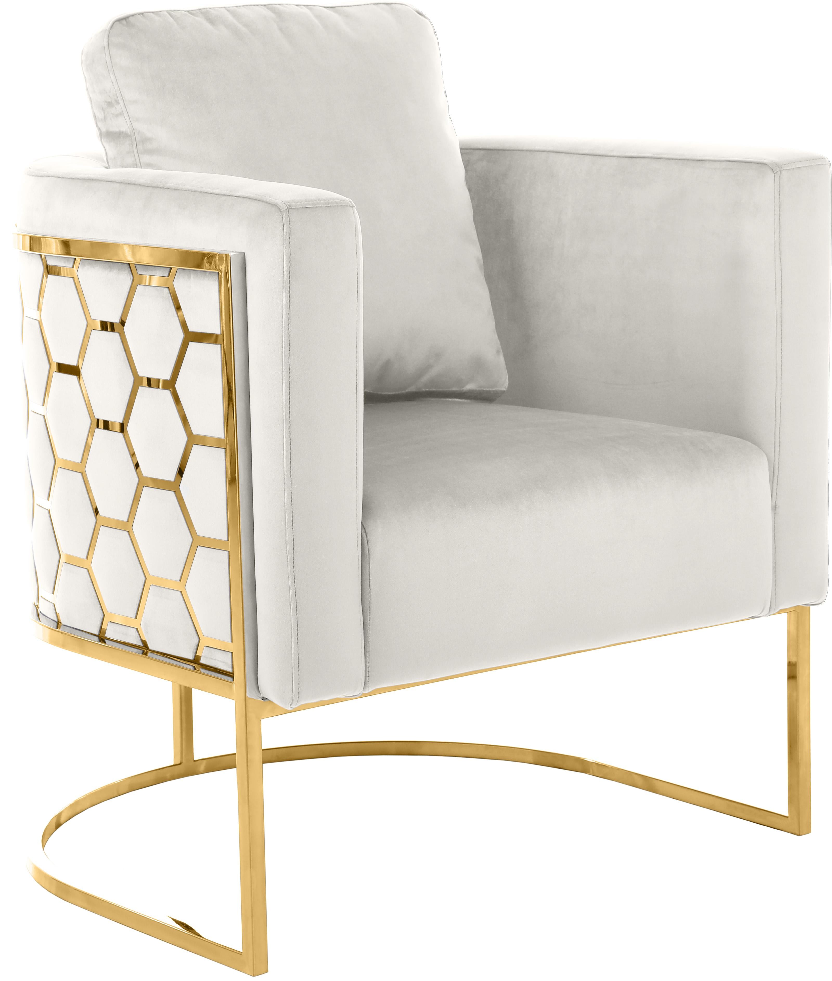 Casa Cream Velvet Chair - Luxury Home Furniture (MI)