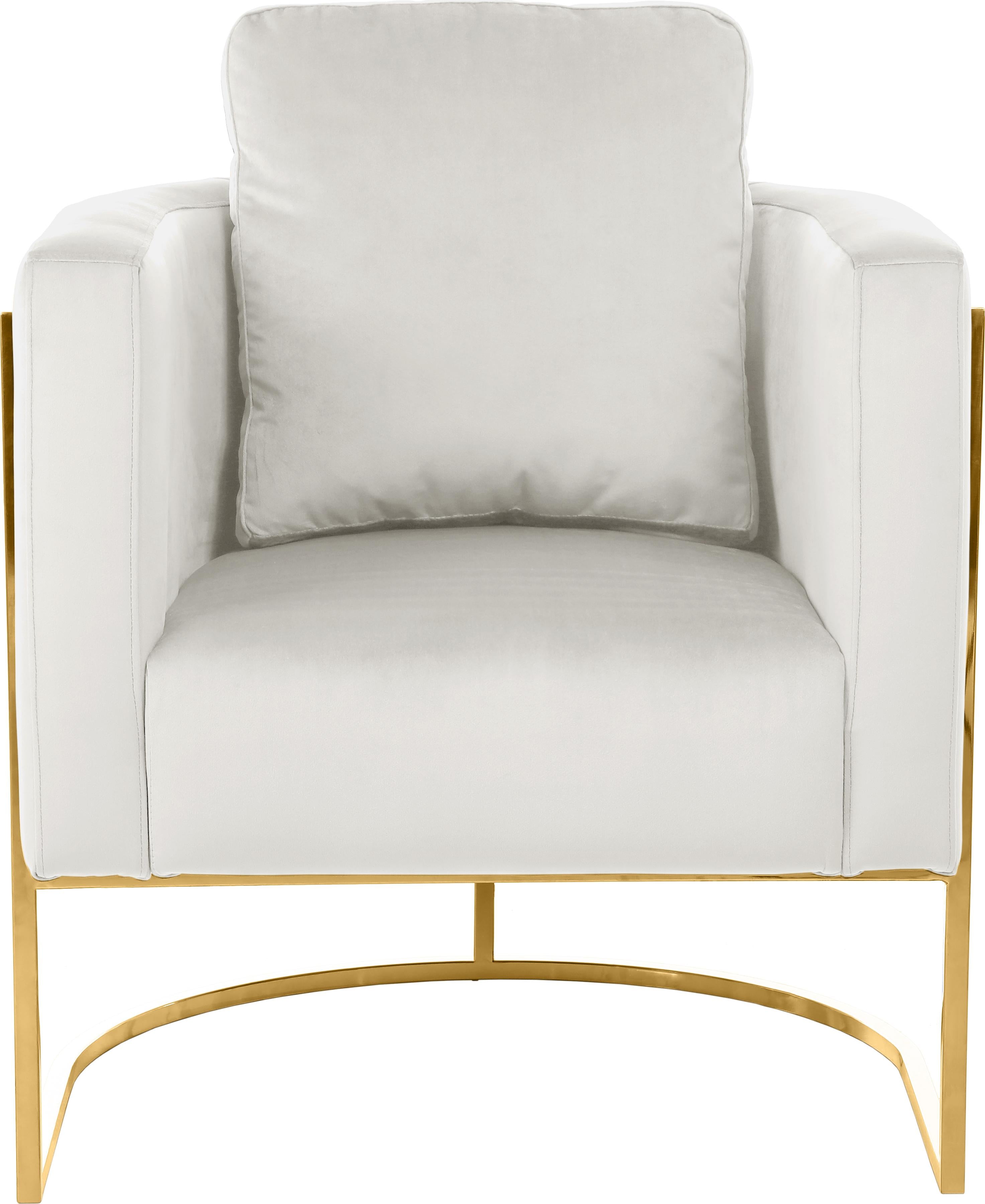Casa Cream Velvet Chair - Luxury Home Furniture (MI)