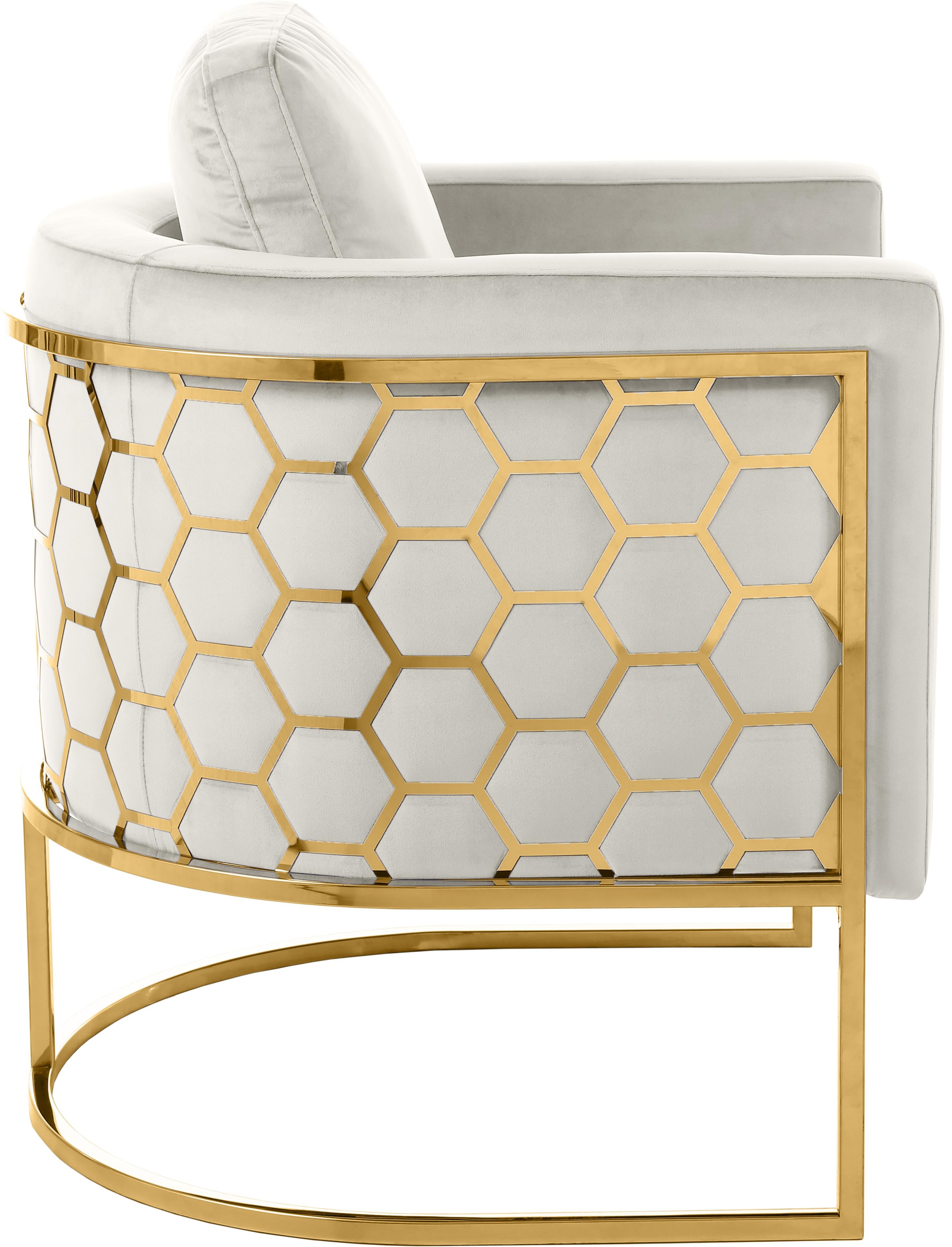 Casa Cream Velvet Chair - Luxury Home Furniture (MI)