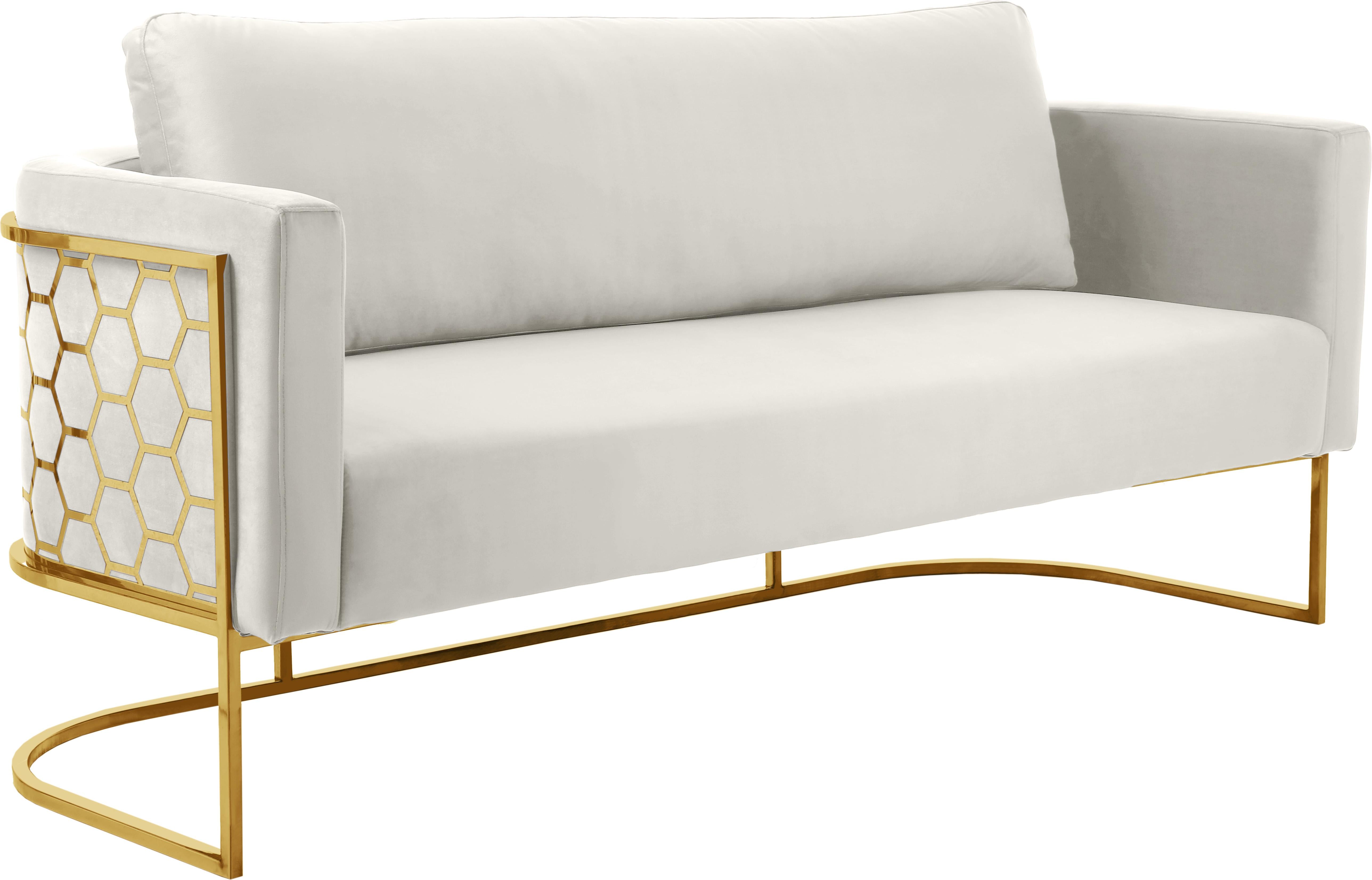 Casa Cream Velvet Sofa - Luxury Home Furniture (MI)