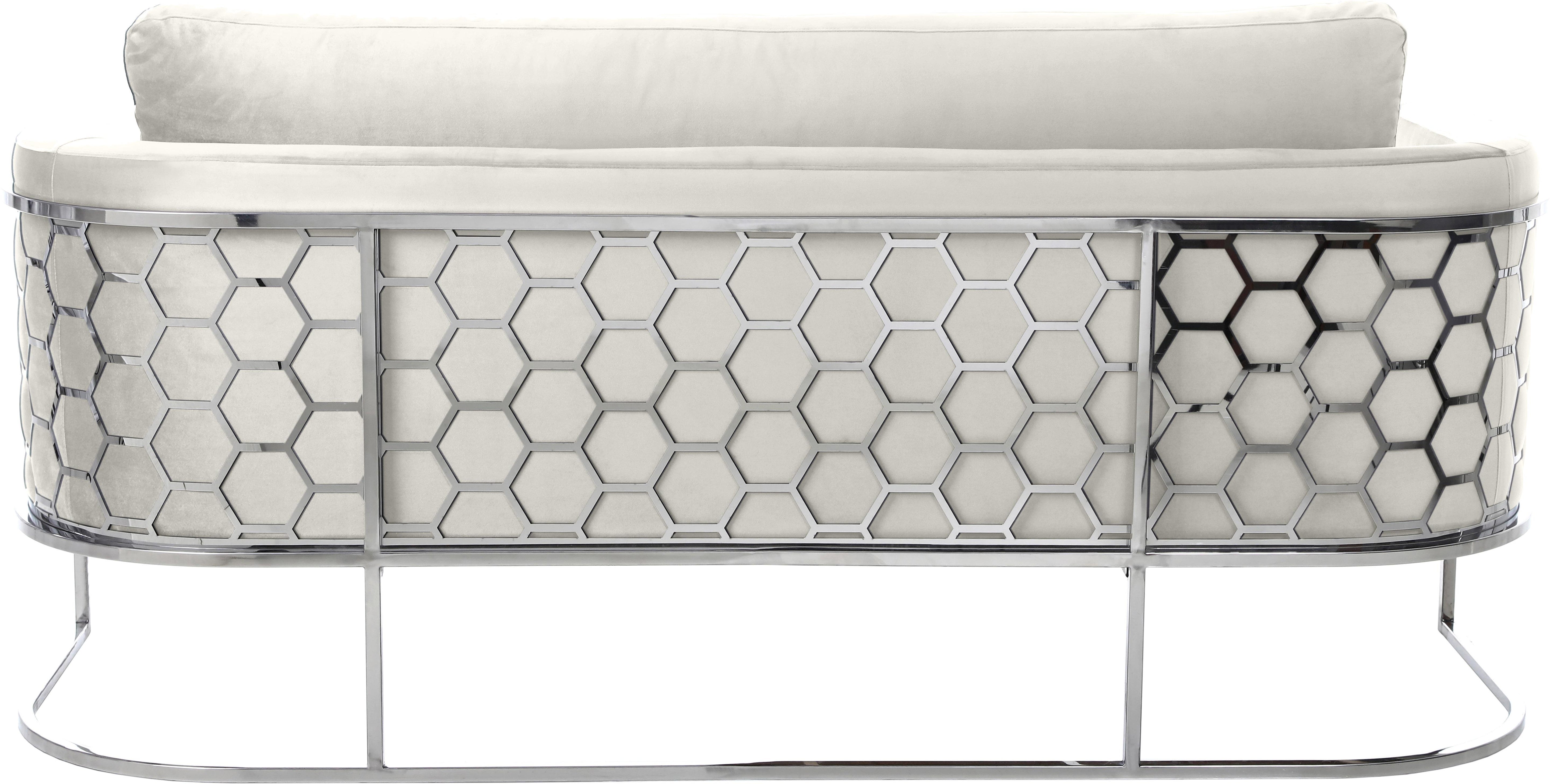 Casa Cream Velvet Sofa - Luxury Home Furniture (MI)