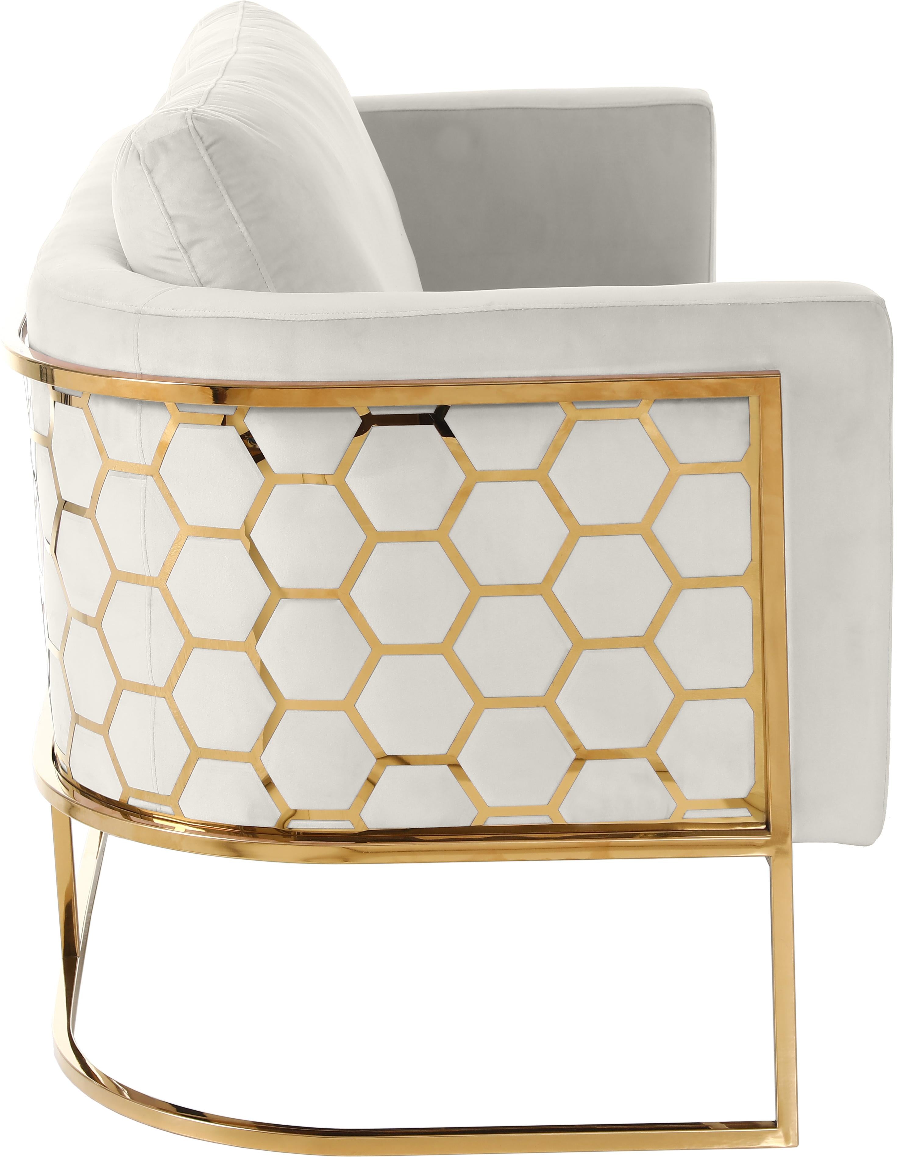 Casa Cream Velvet Sofa - Luxury Home Furniture (MI)