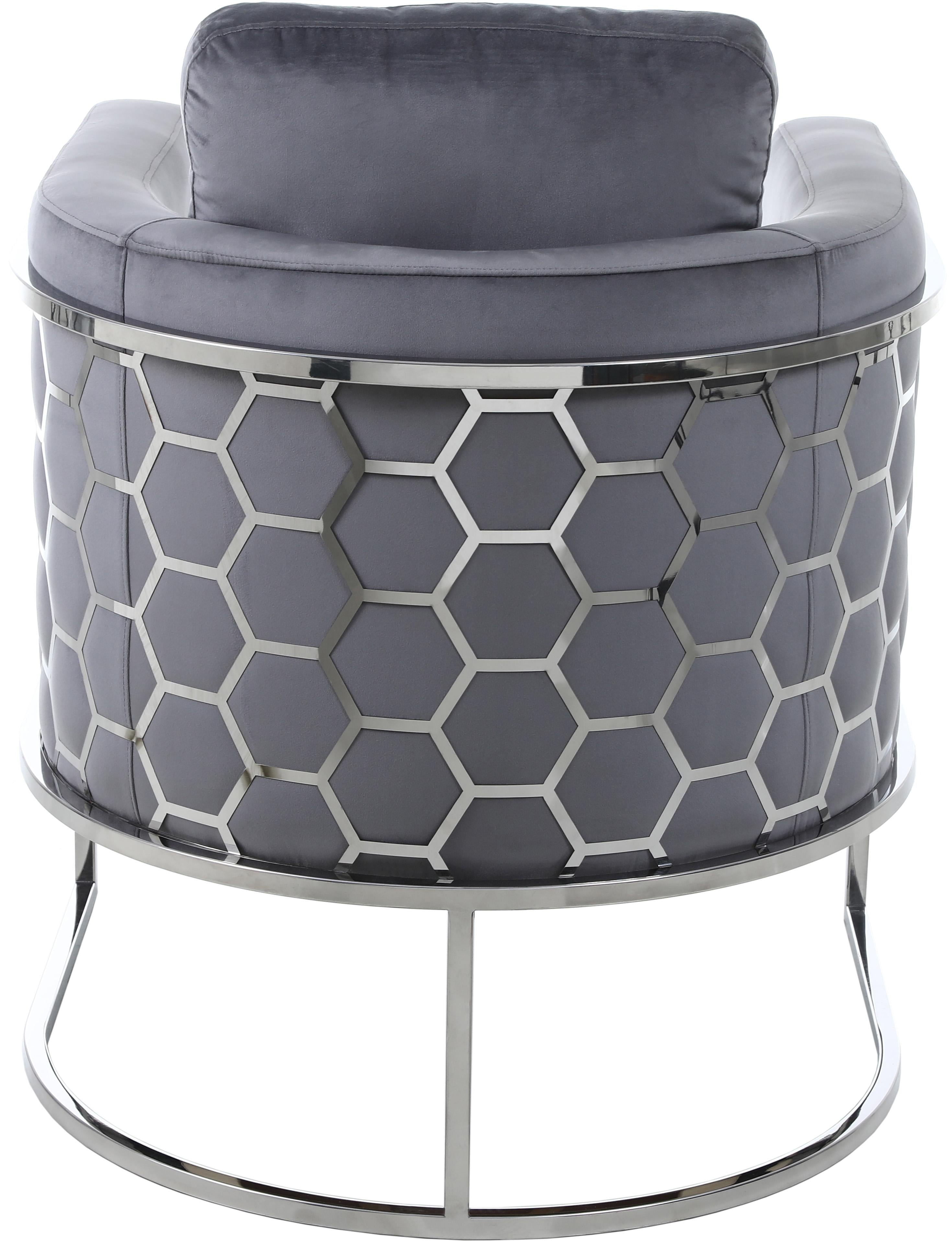 Casa Grey Velvet Chair - Luxury Home Furniture (MI)