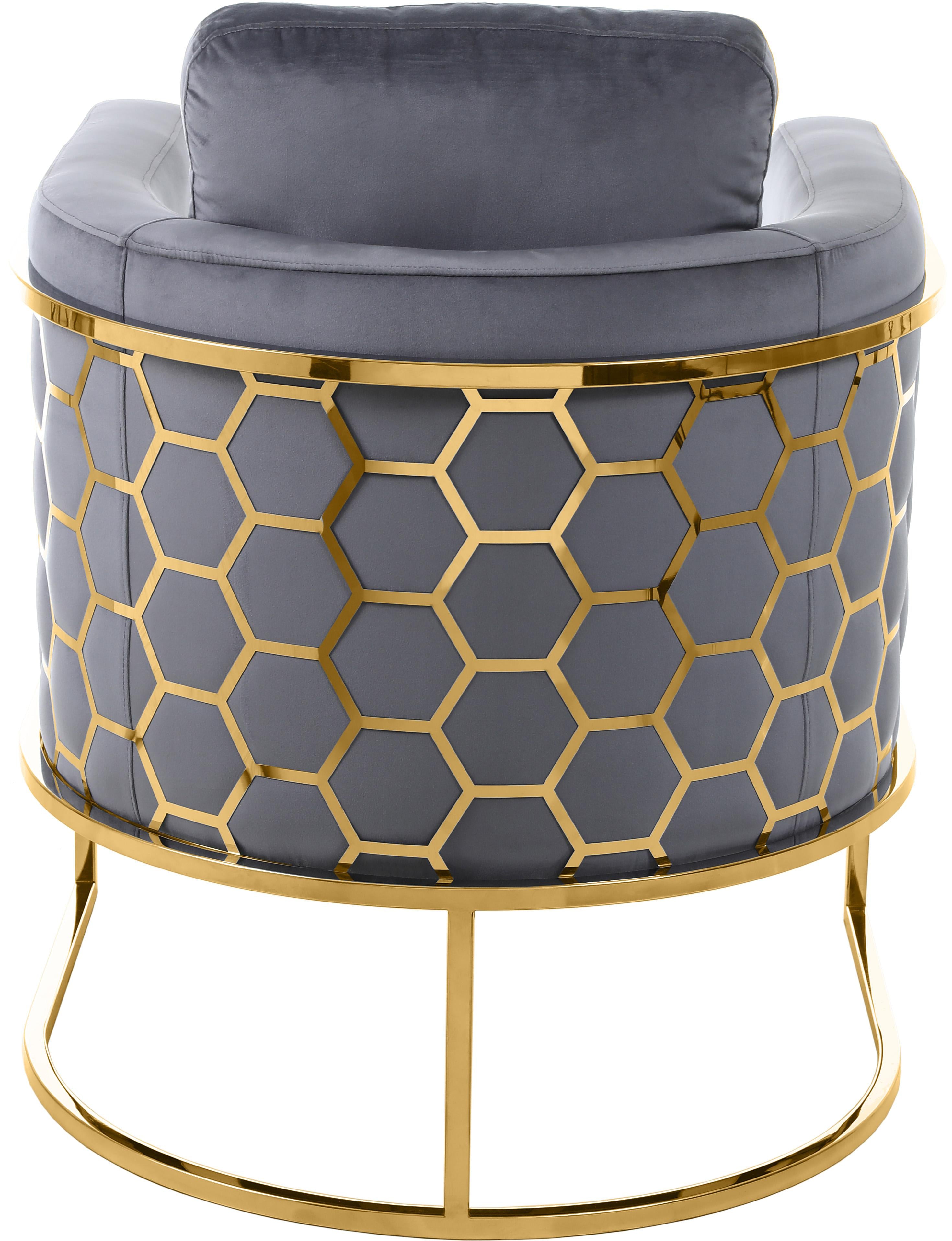 Casa Grey Velvet Chair - Luxury Home Furniture (MI)