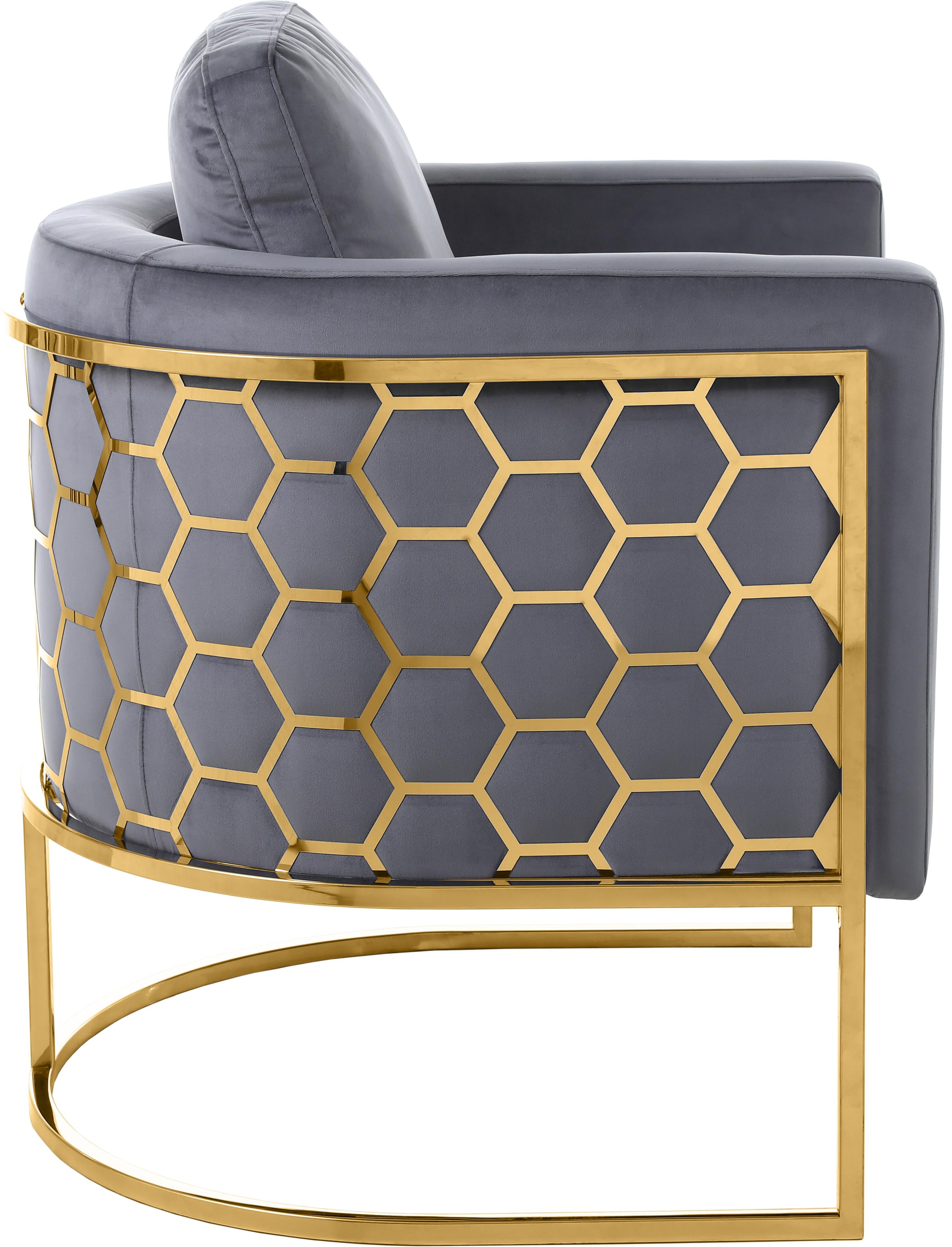 Casa Grey Velvet Chair - Luxury Home Furniture (MI)