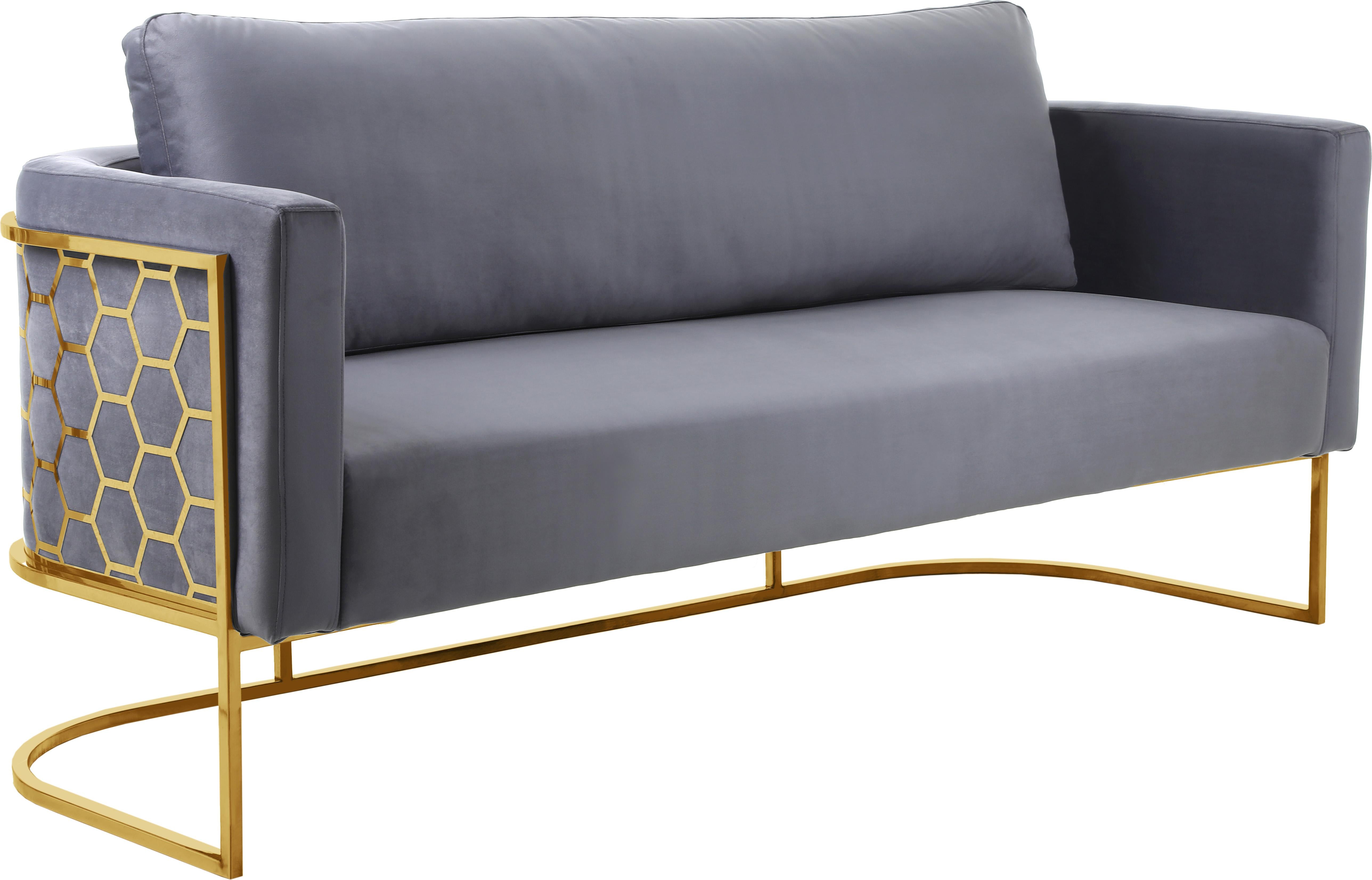 Casa Grey Velvet Sofa - Luxury Home Furniture (MI)