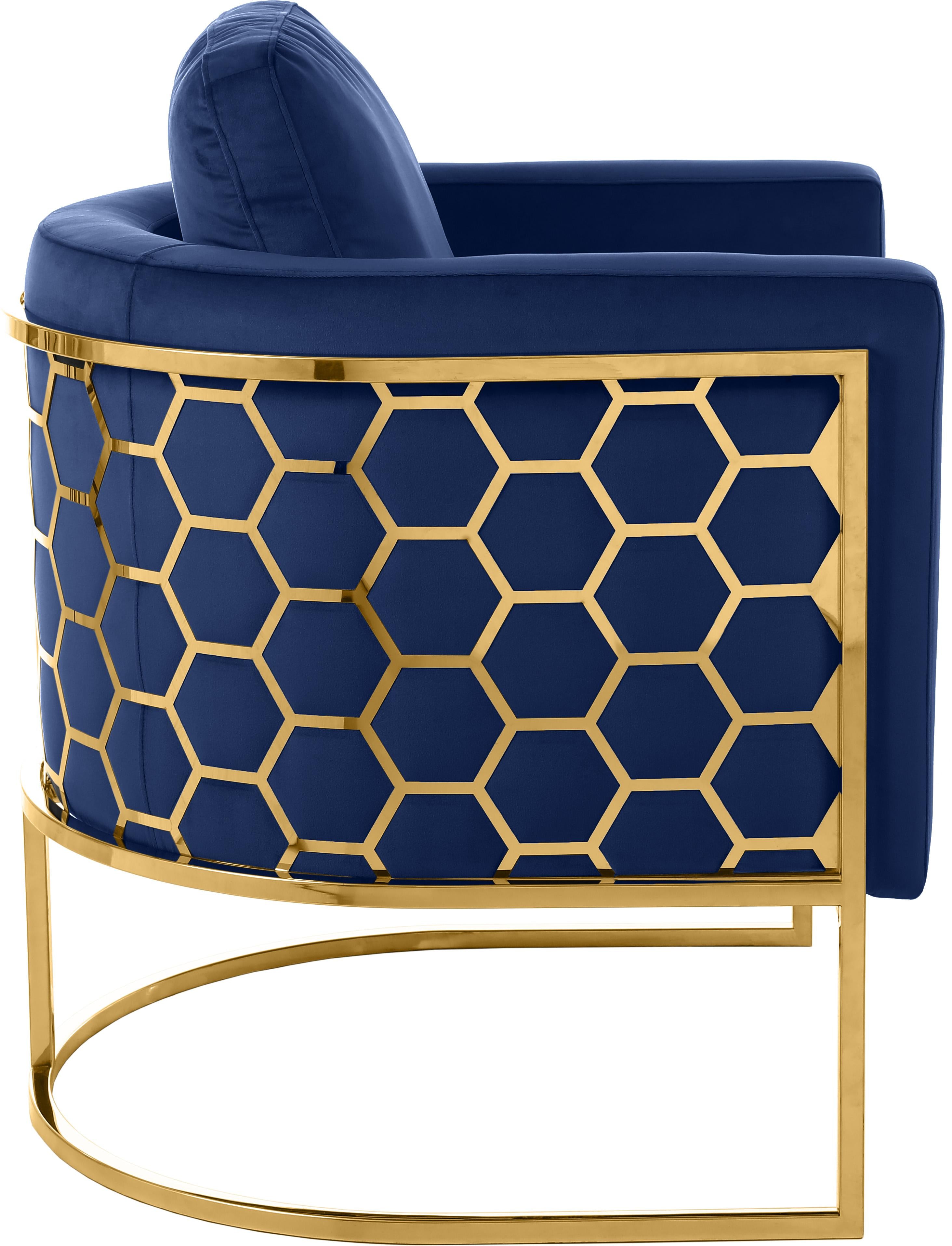 Casa Navy Velvet Chair - Luxury Home Furniture (MI)