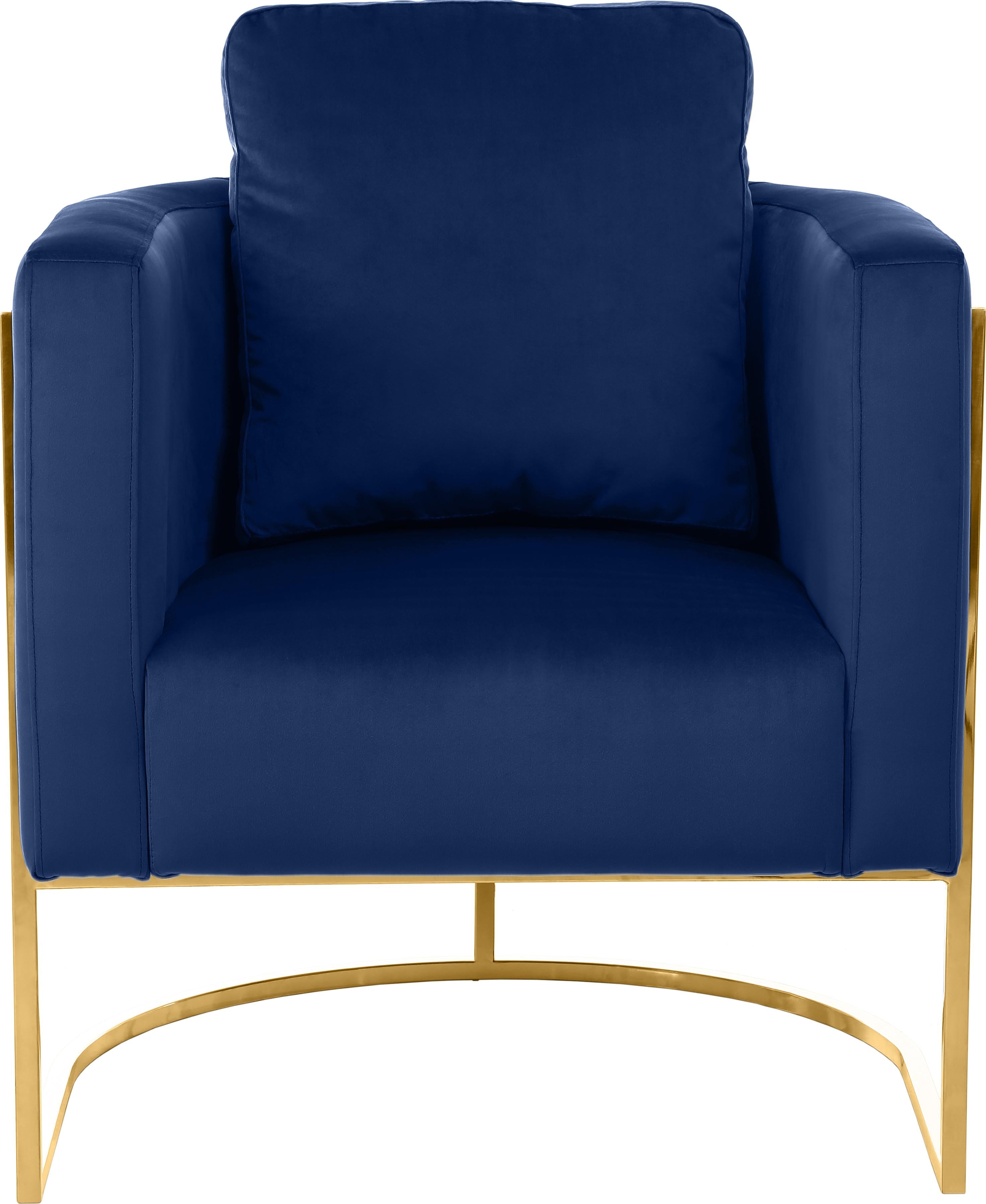 Casa Navy Velvet Chair - Luxury Home Furniture (MI)