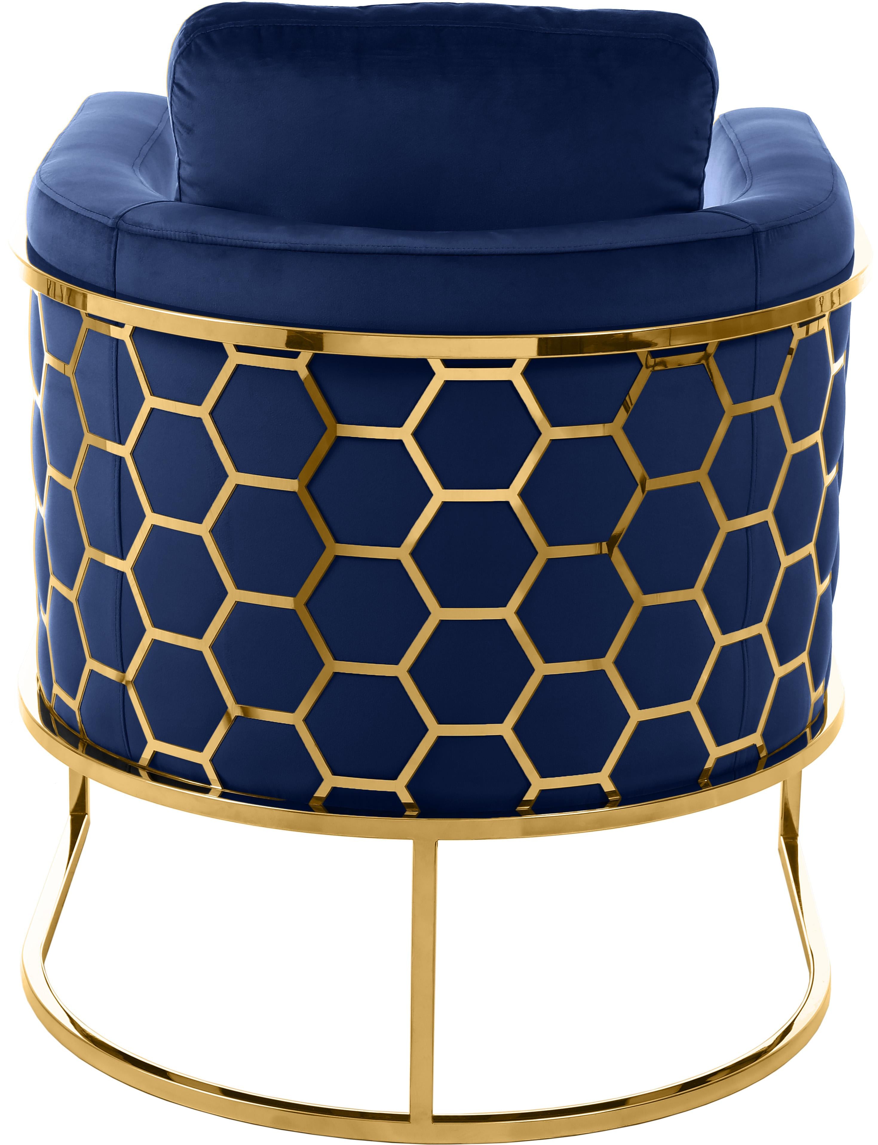 Casa Navy Velvet Chair - Luxury Home Furniture (MI)