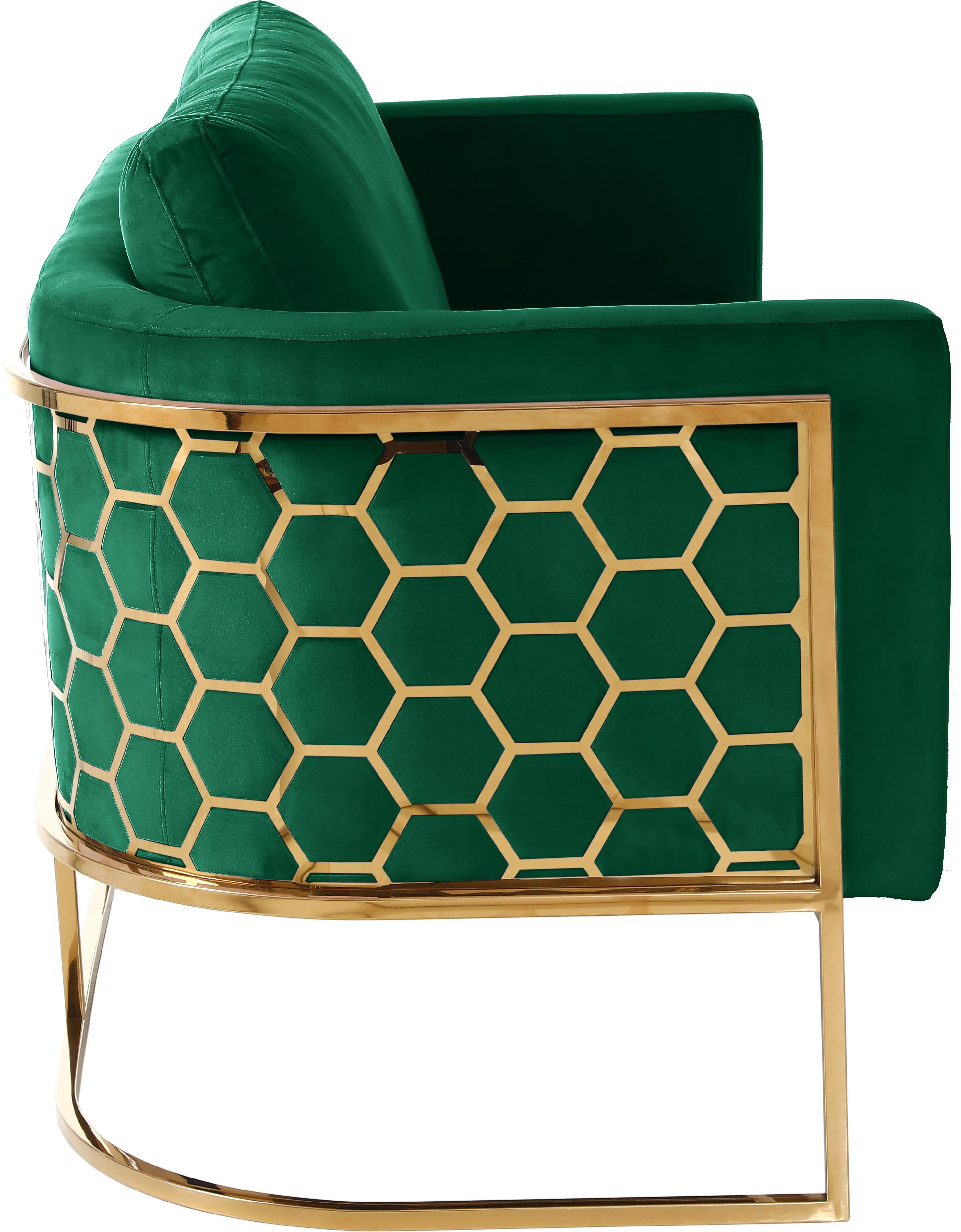 Casa Green Velvet Loveseat - Luxury Home Furniture (MI)