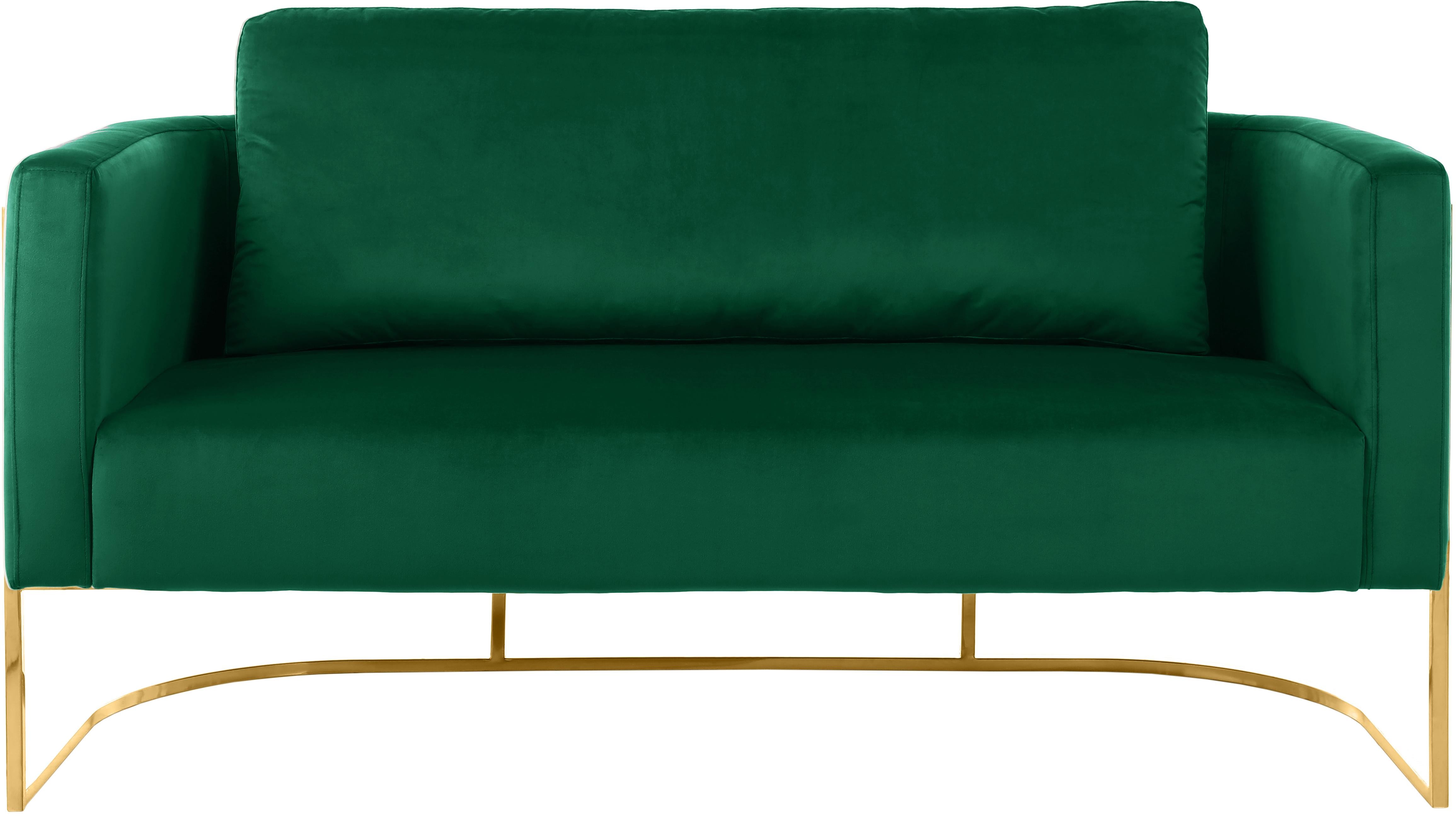 Casa Green Velvet Loveseat - Luxury Home Furniture (MI)