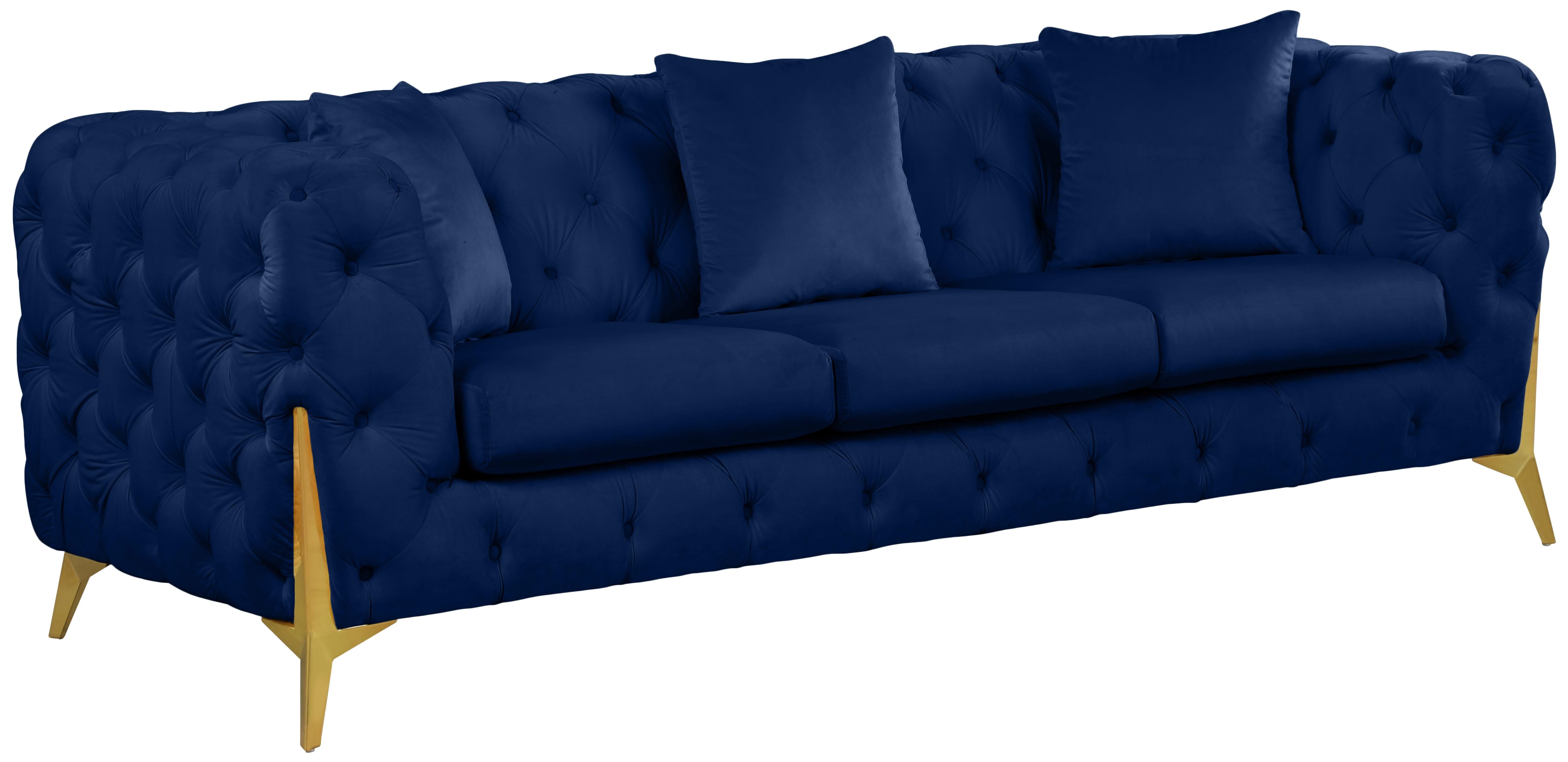 Kingdom Navy Velvet Sofa - Luxury Home Furniture (MI)