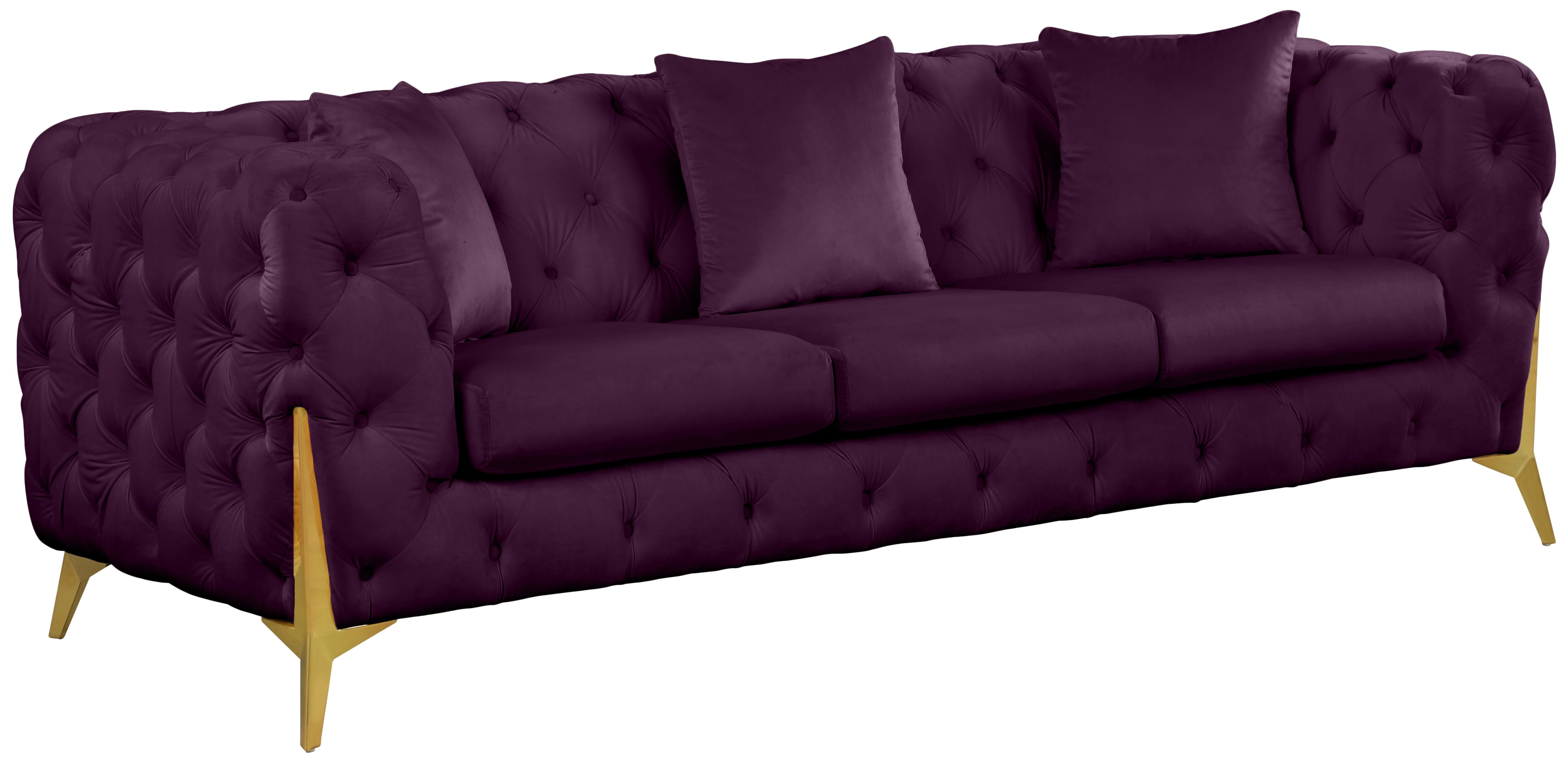 Kingdom Purple Velvet Sofa - Luxury Home Furniture (MI)