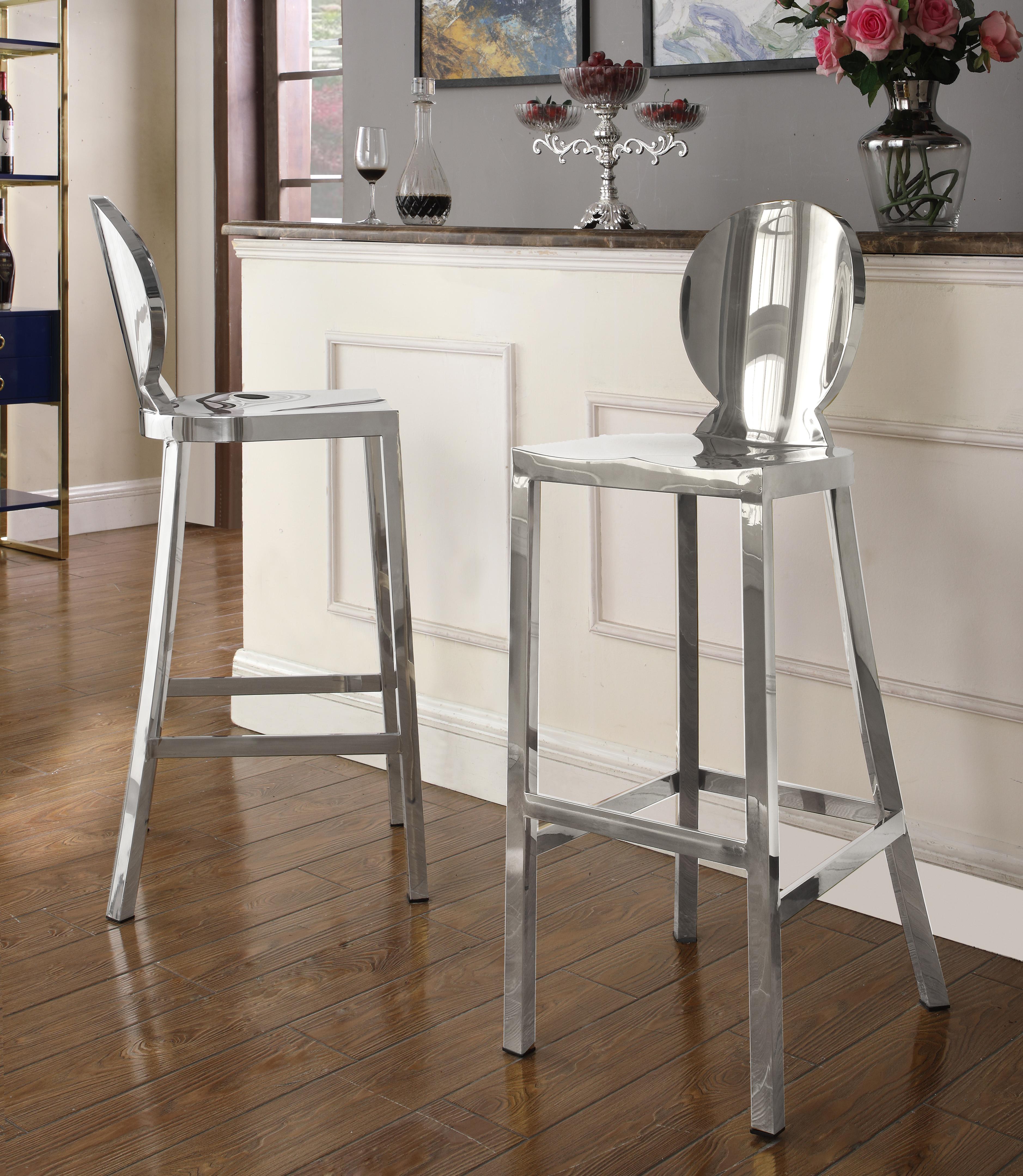 Maddox Chrome Stool - Luxury Home Furniture (MI)