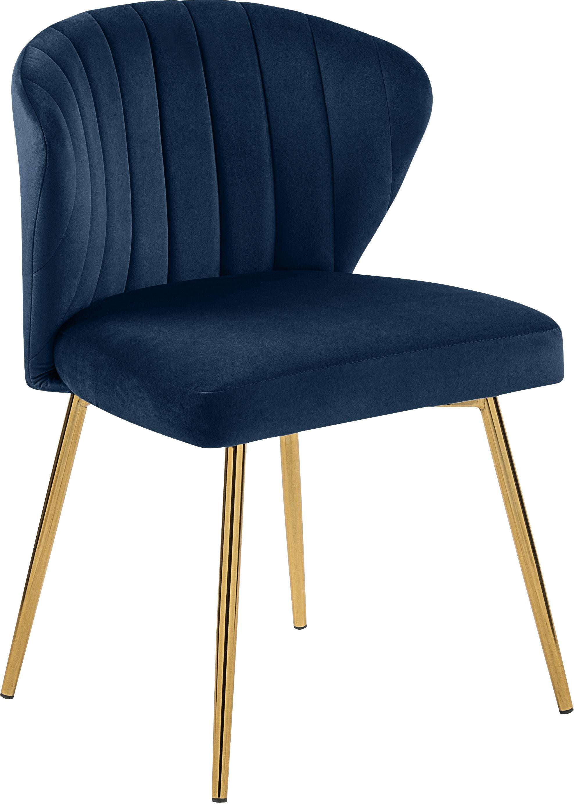 Finley Navy Velvet Dining Chair - Luxury Home Furniture (MI)