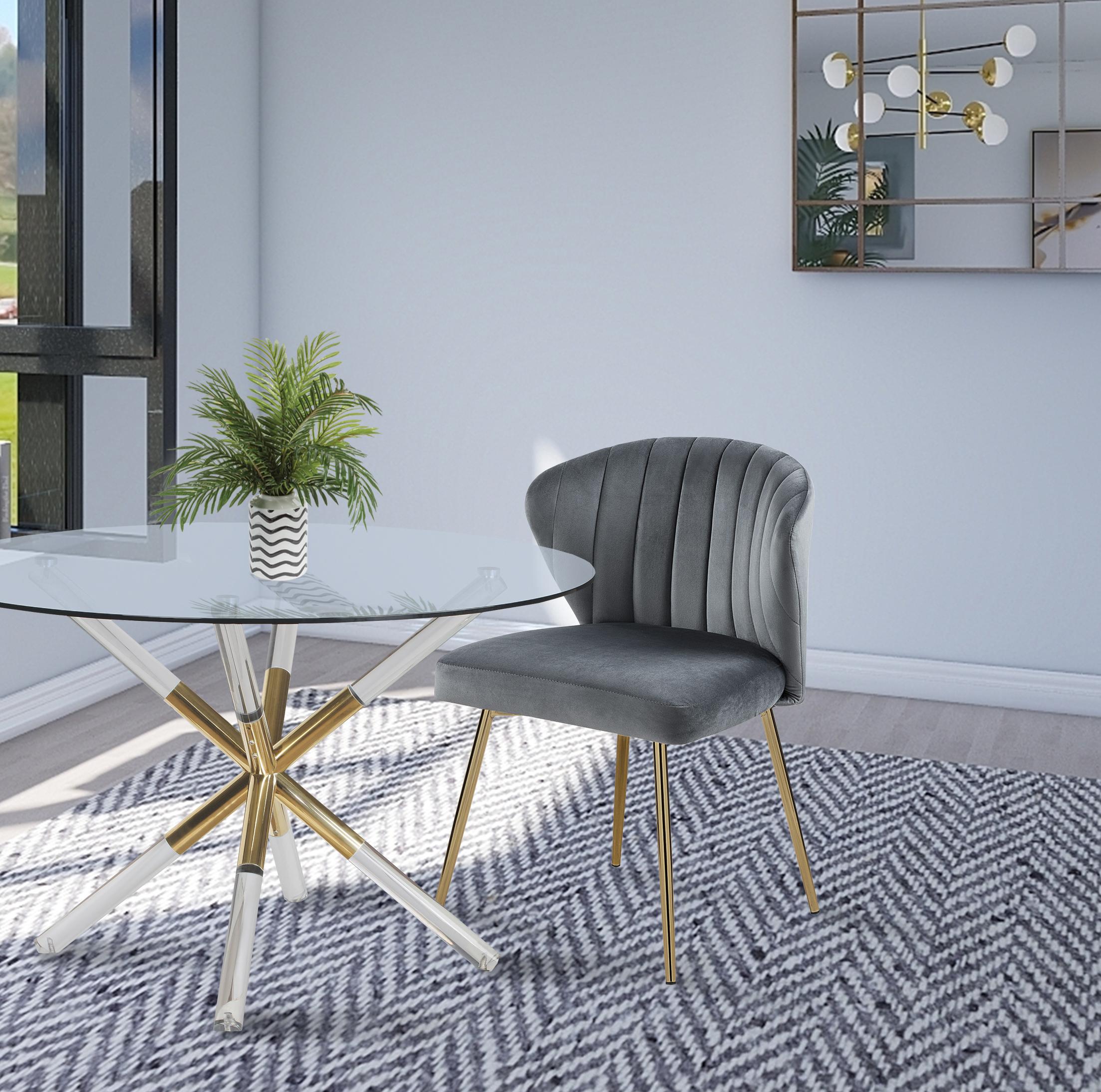 Finley Grey Velvet Dining Chair - Luxury Home Furniture (MI)