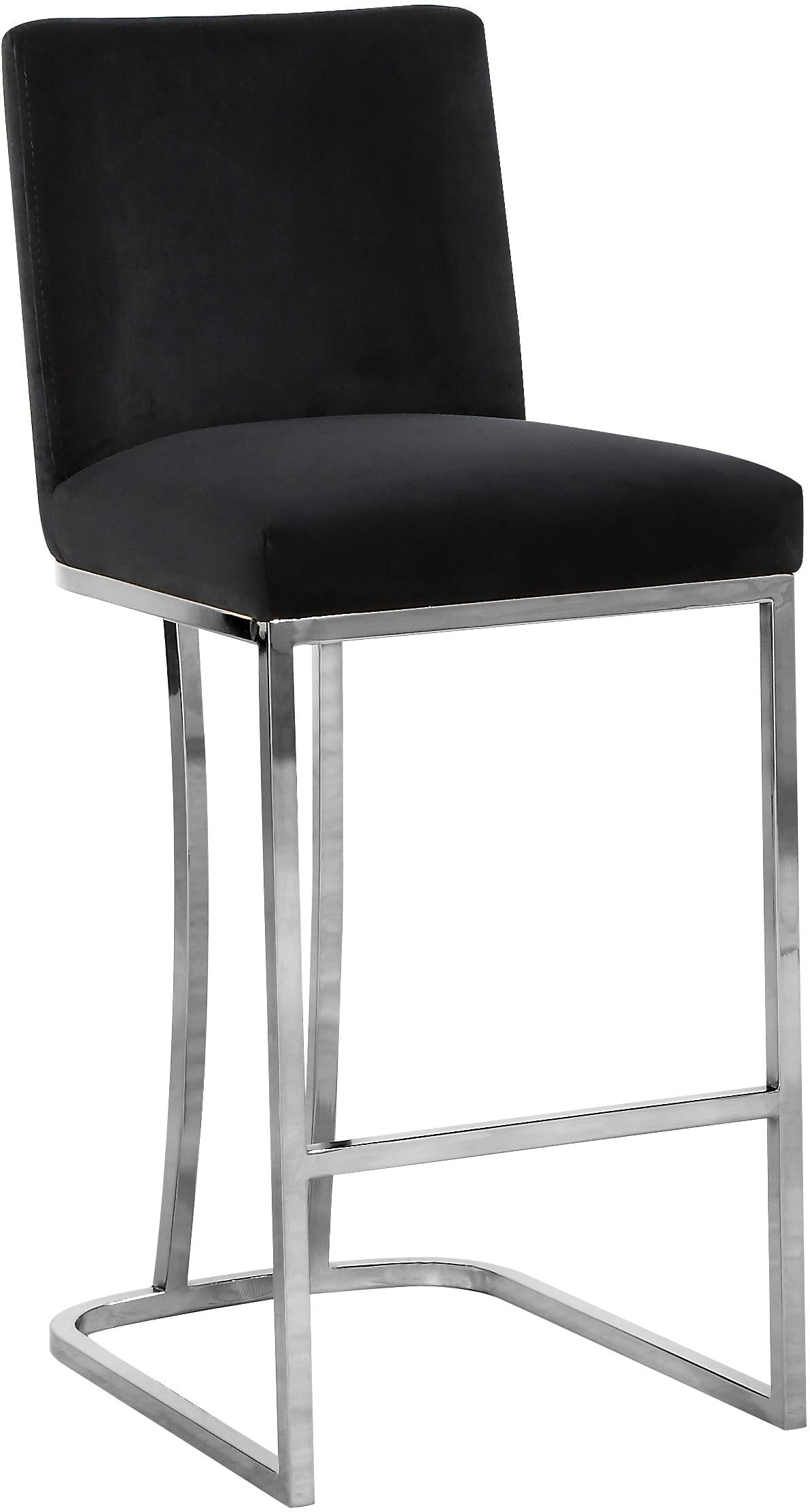 Heidi Black Velvet Stool - Luxury Home Furniture (MI)
