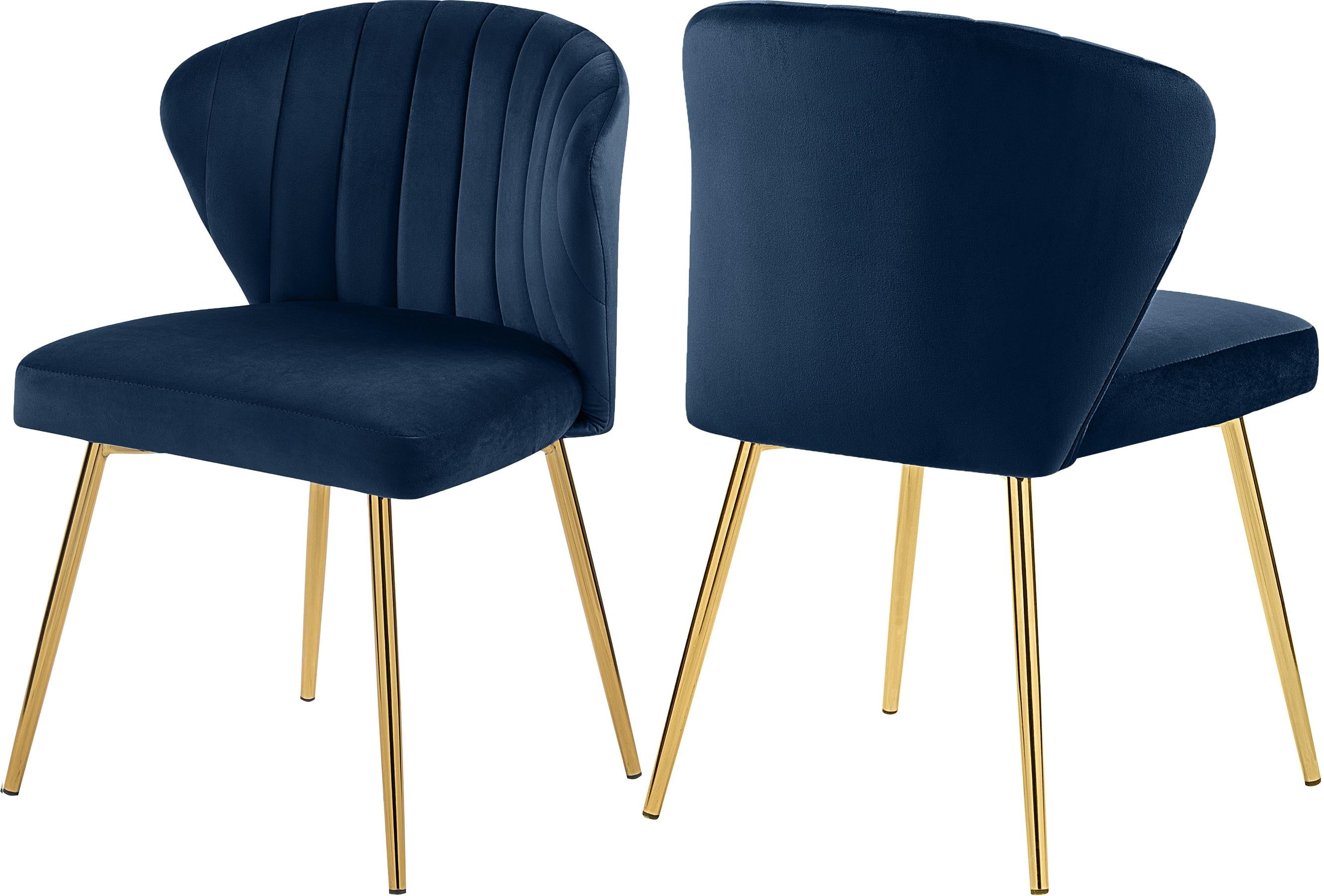 Finley Navy Velvet Dining Chair - Luxury Home Furniture (MI)