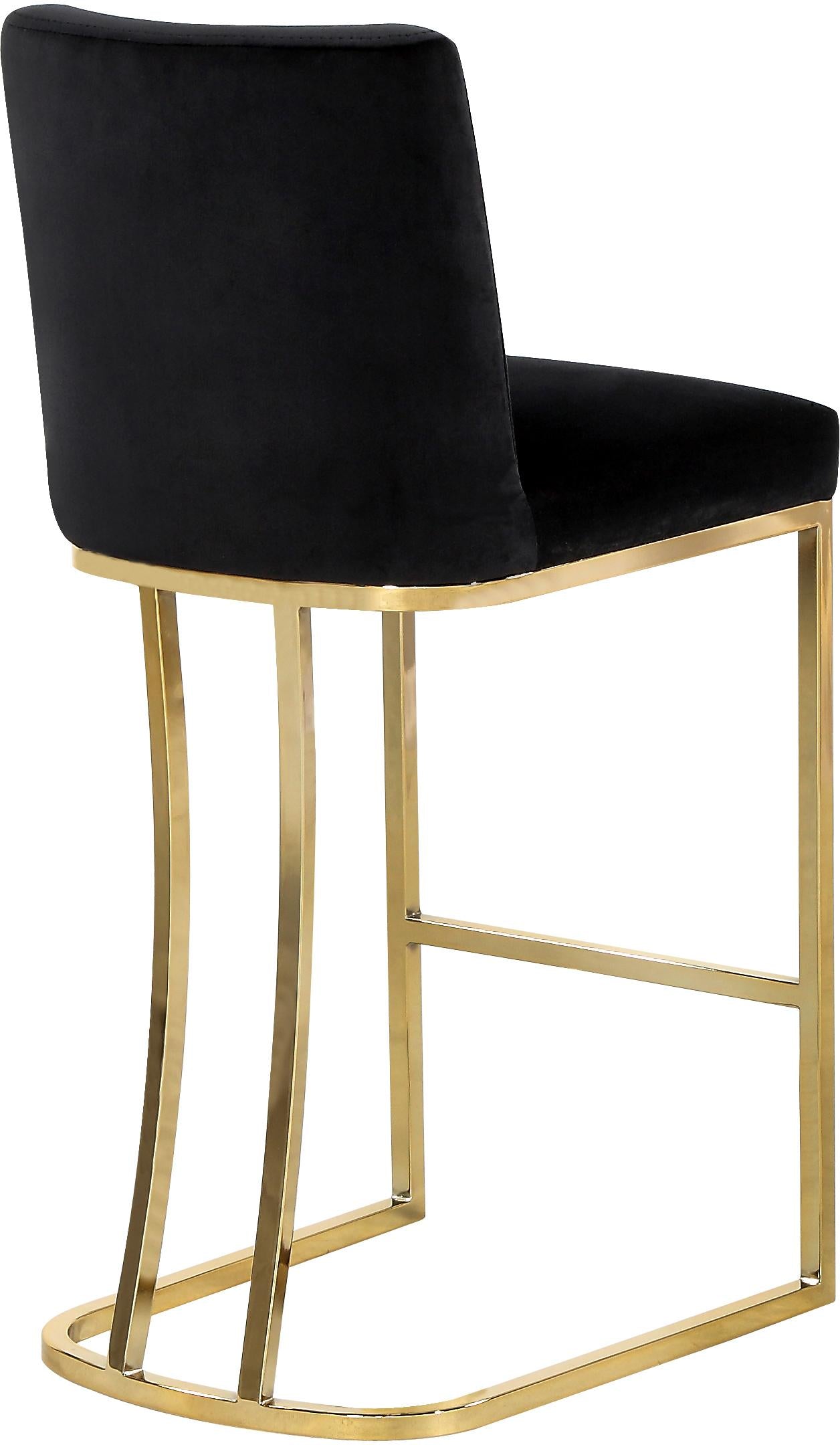 Heidi Black Velvet Stool - Luxury Home Furniture (MI)
