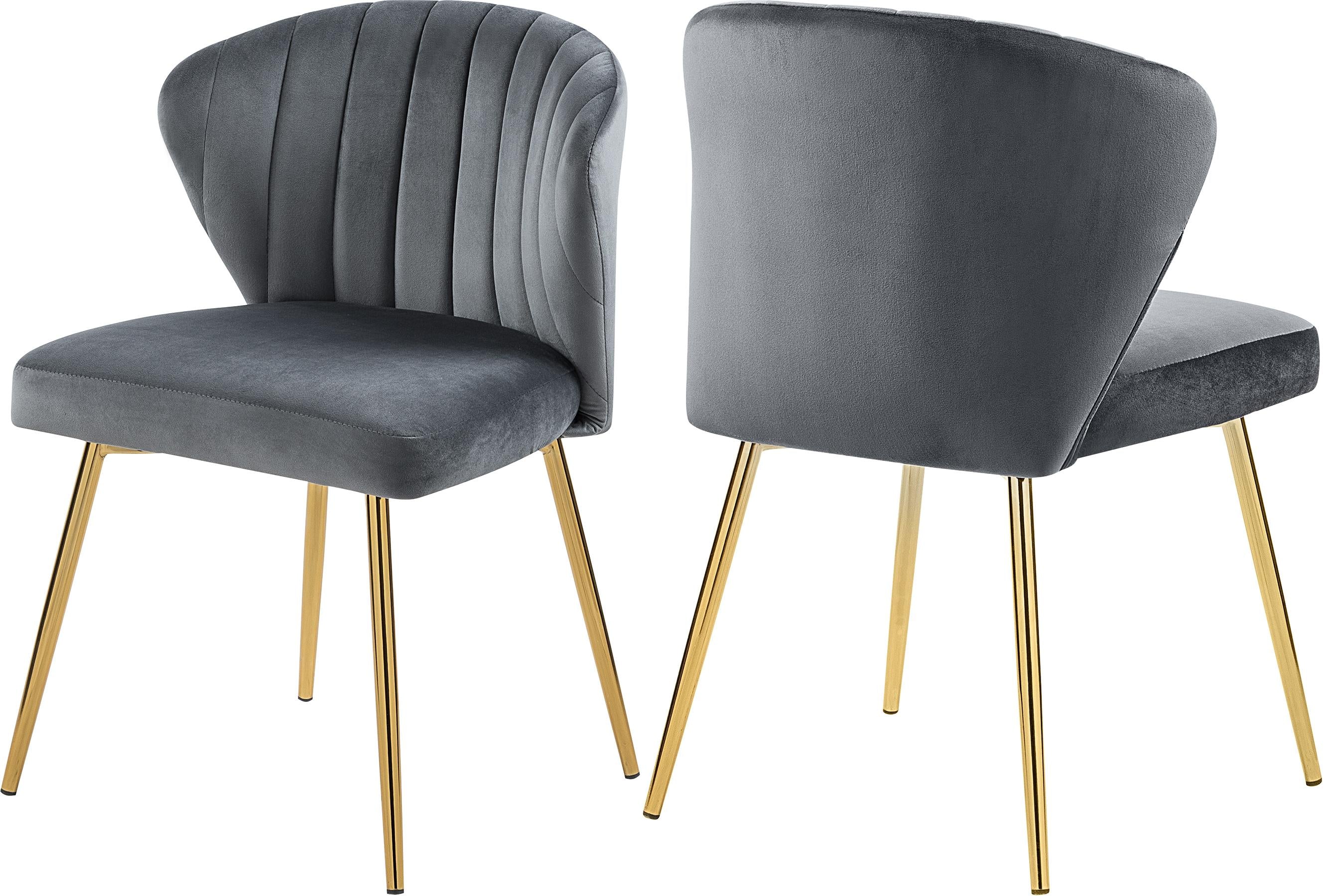 Finley Grey Velvet Dining Chair - Luxury Home Furniture (MI)