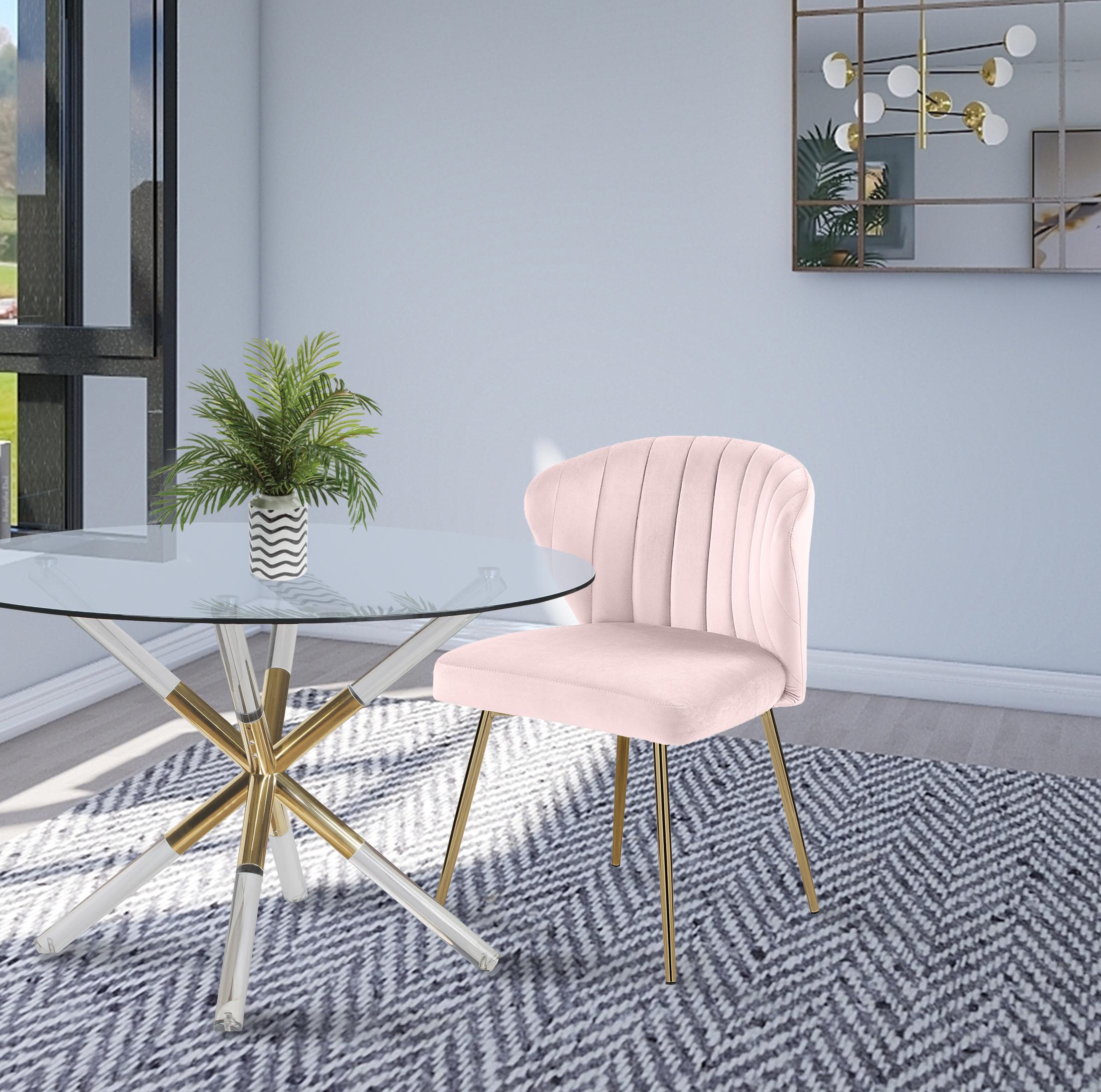 Finley Pink Velvet Dining Chair - Luxury Home Furniture (MI)