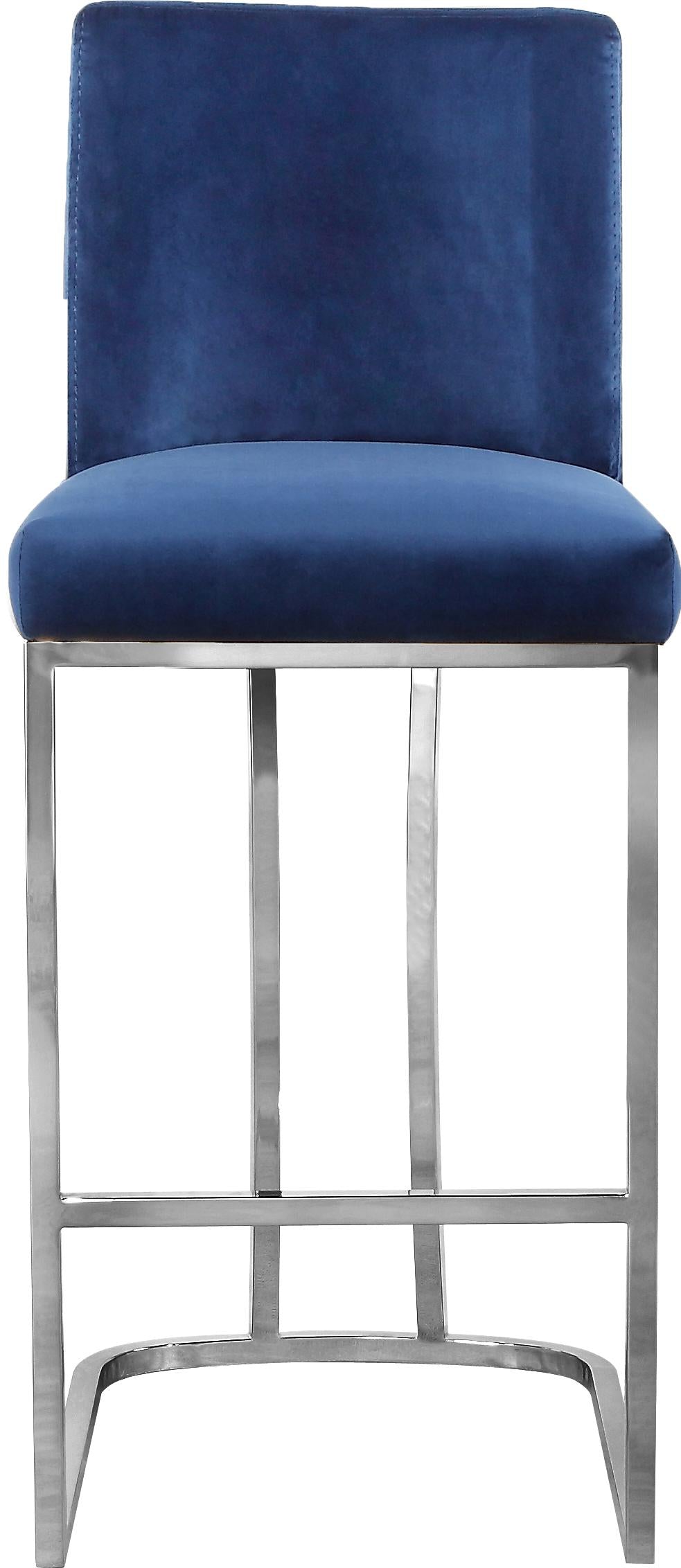 Heidi Navy Velvet Stool - Luxury Home Furniture (MI)