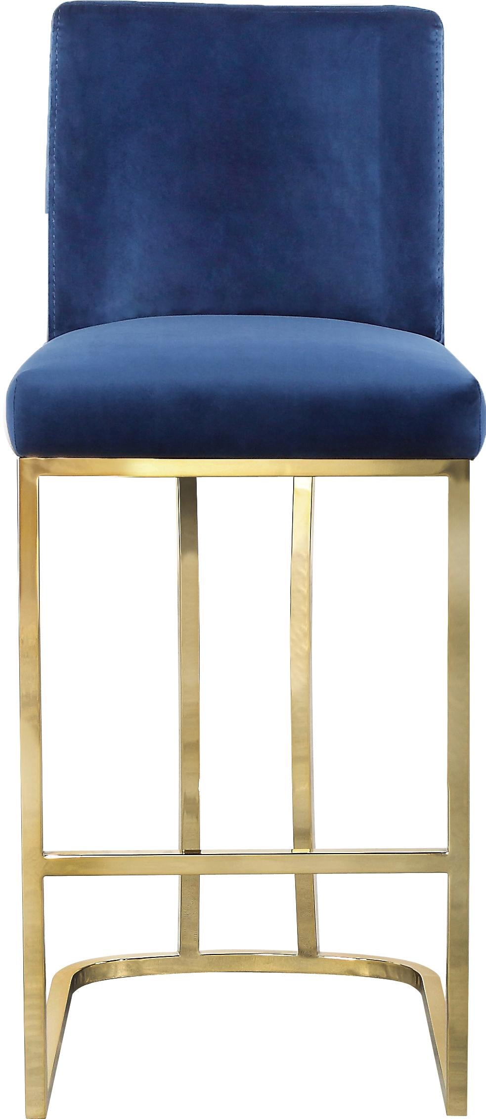Heidi Navy Velvet Stool - Luxury Home Furniture (MI)
