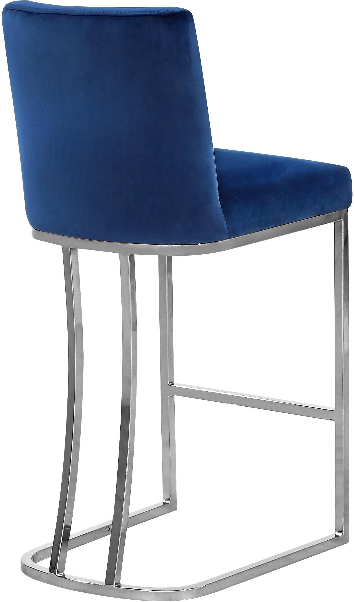 Heidi Navy Velvet Stool - Luxury Home Furniture (MI)