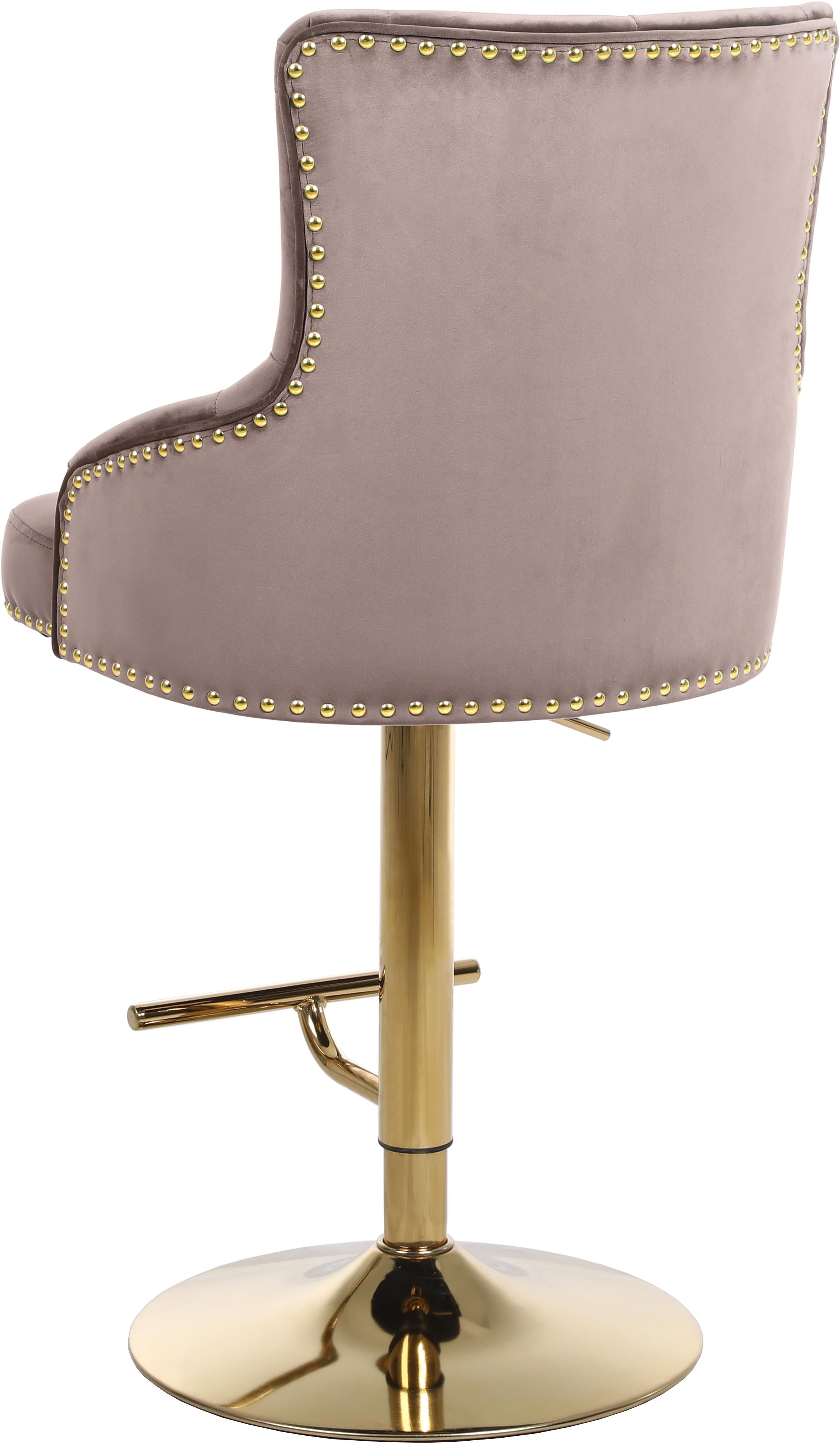 Claude Pink Velvet Adjustable Stool - Luxury Home Furniture (MI)