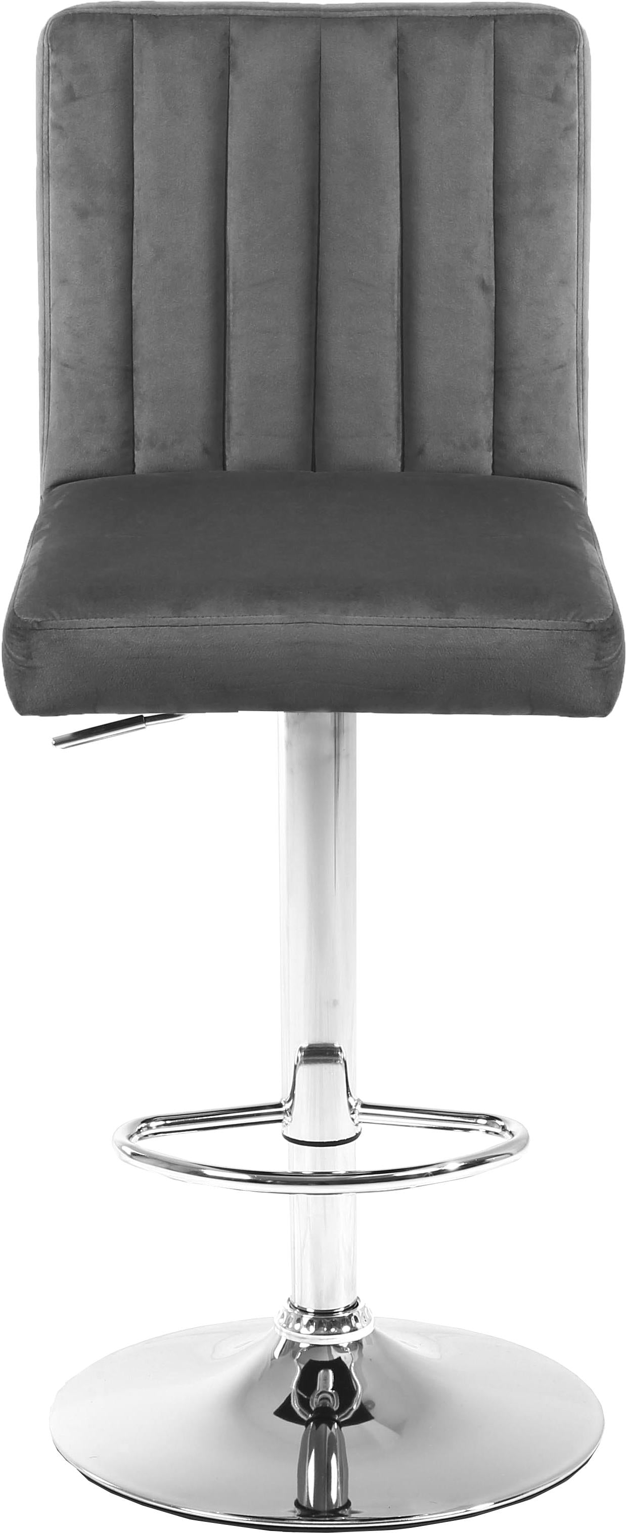 Joel Grey Velvet Adjustable Stool - Luxury Home Furniture (MI)