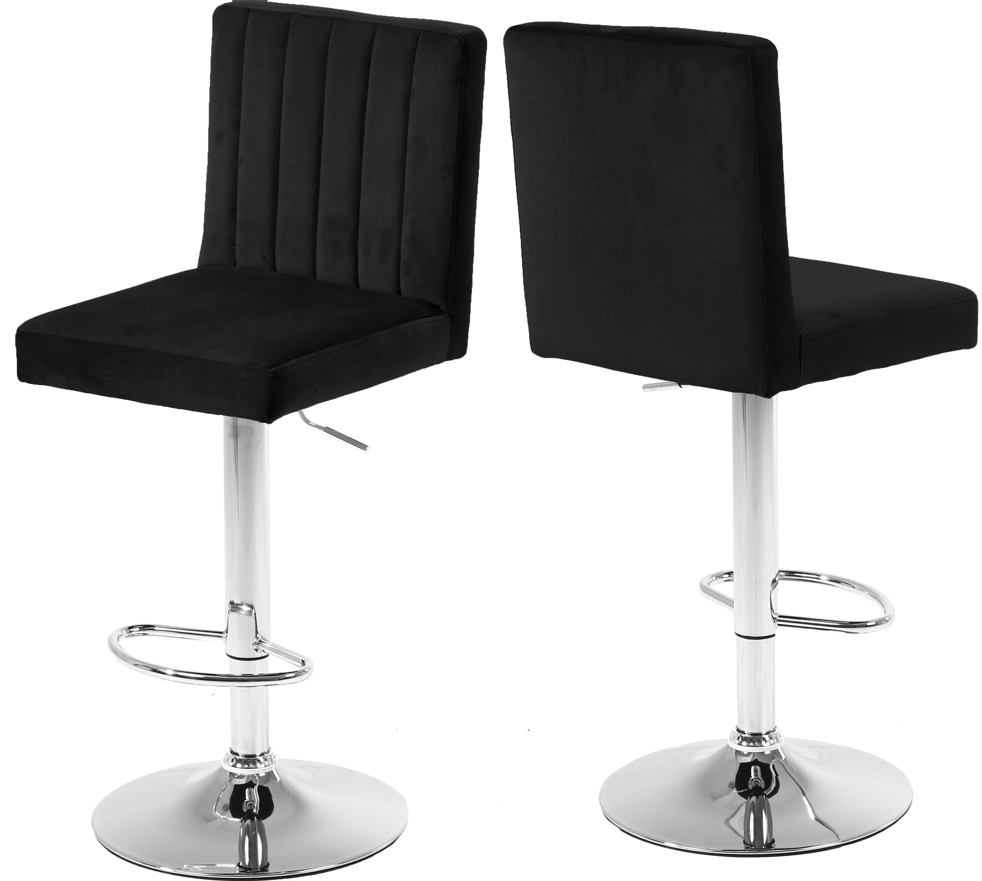 Joel Black Velvet Adjustable Stool - Luxury Home Furniture (MI)
