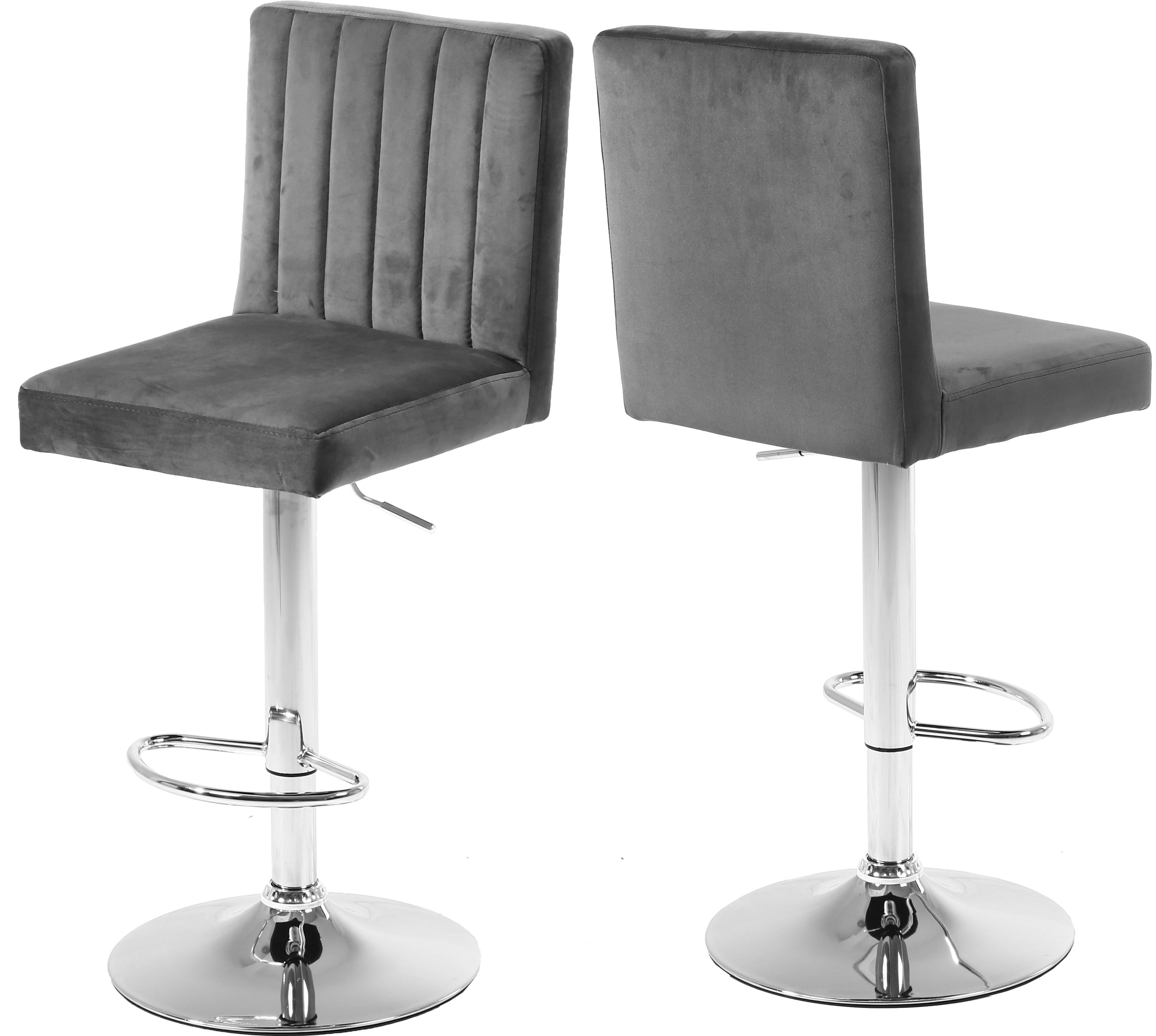 Joel Grey Velvet Adjustable Stool - Luxury Home Furniture (MI)