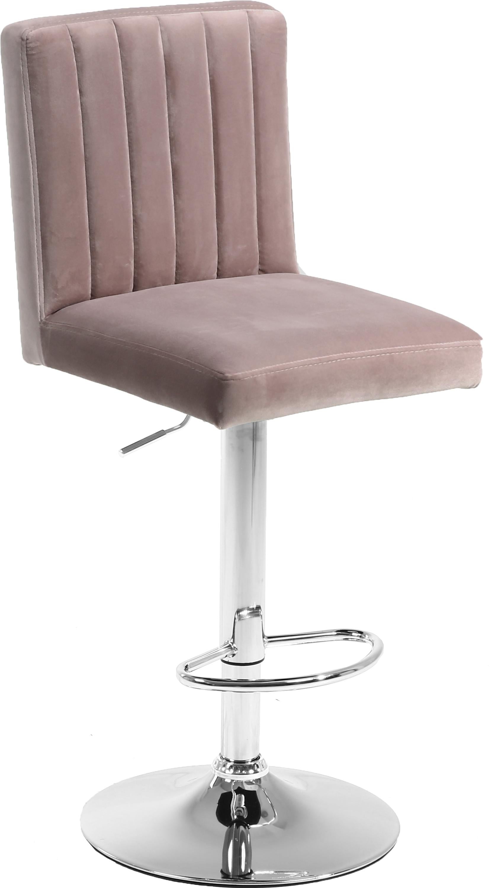 Joel Pink Velvet Adjustable Stool - Luxury Home Furniture (MI)