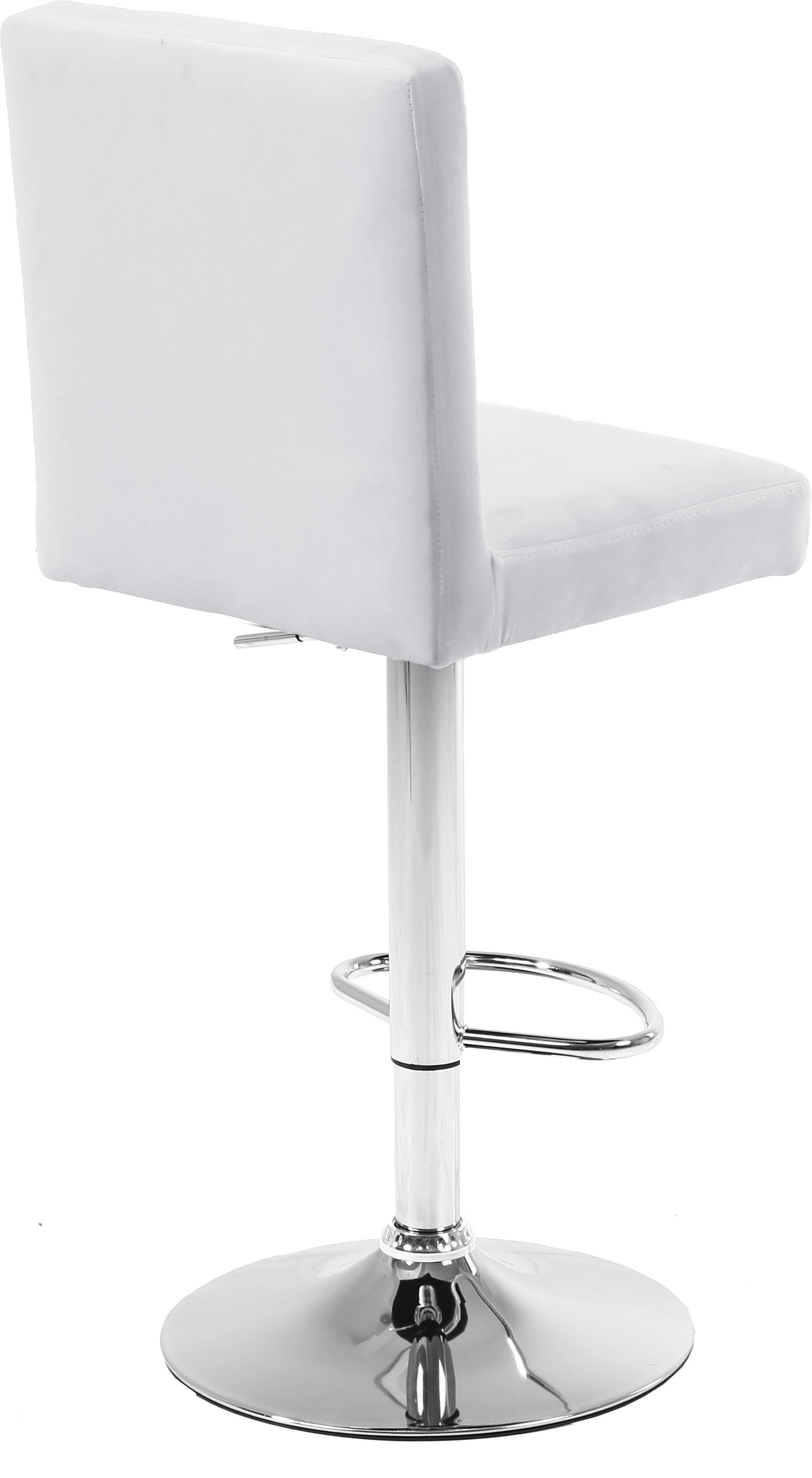 Joel White Velvet Adjustable Stool - Luxury Home Furniture (MI)