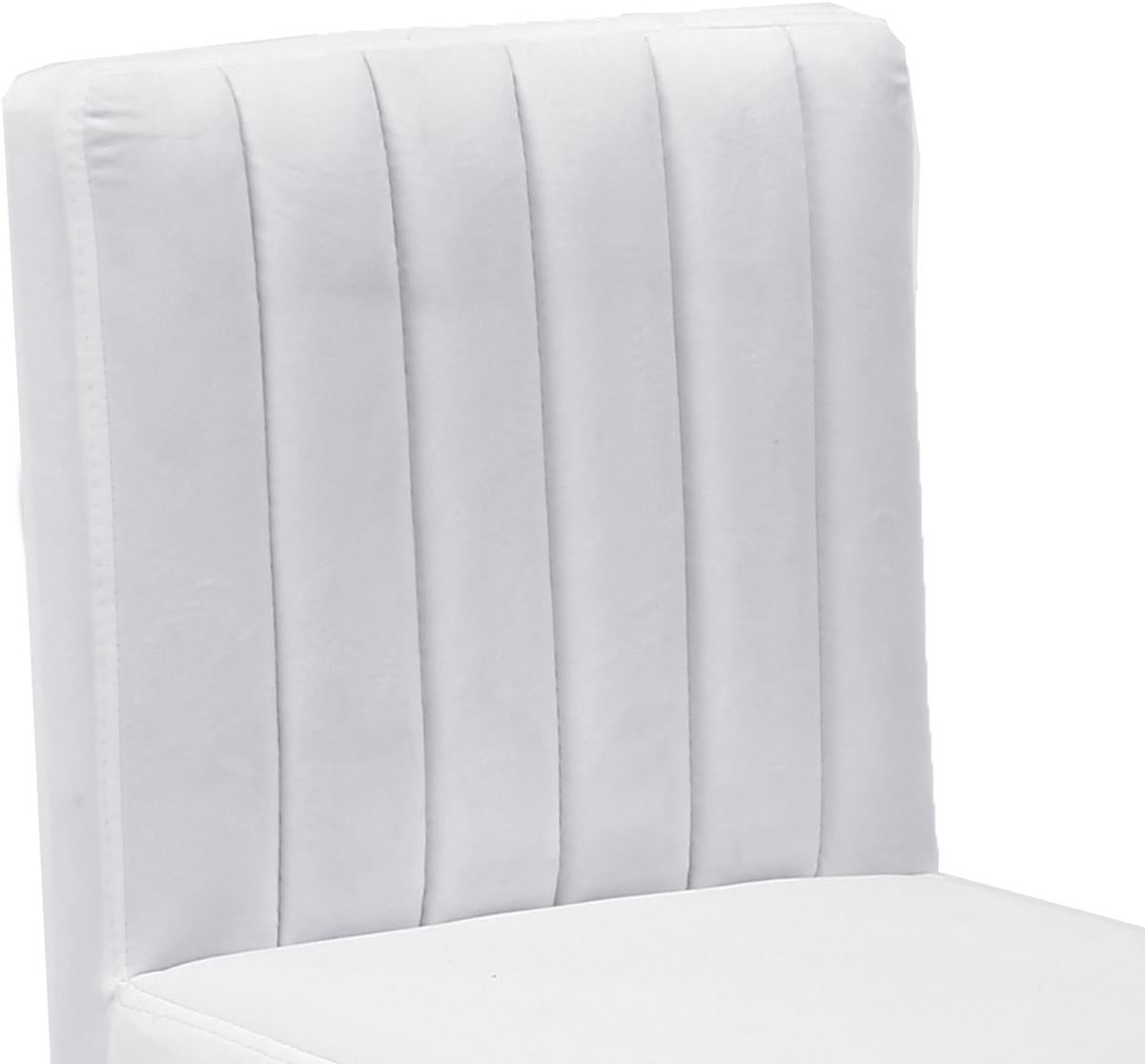 Joel White Velvet Adjustable Stool - Luxury Home Furniture (MI)