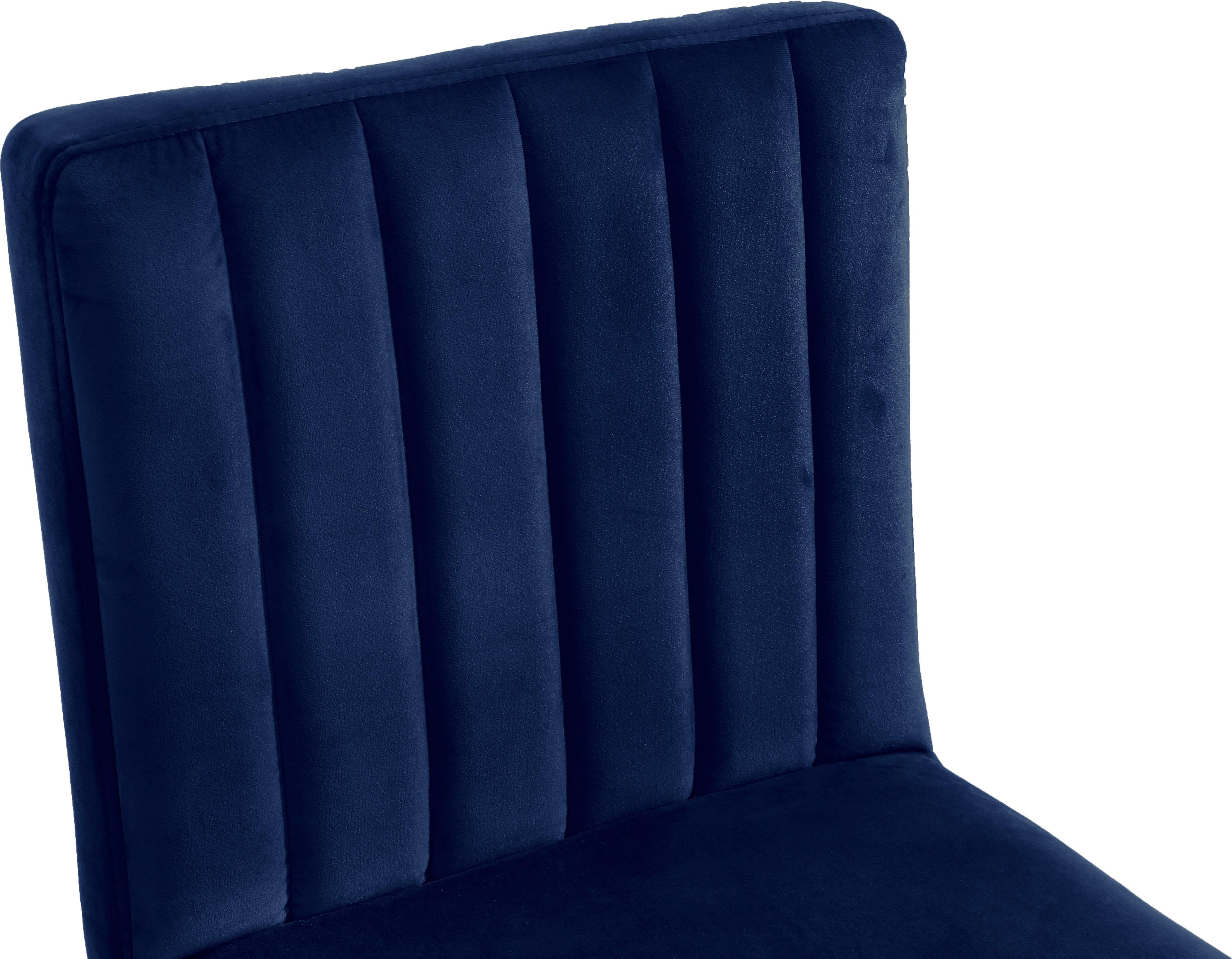 Joel Navy Velvet Adjustable Stool - Luxury Home Furniture (MI)