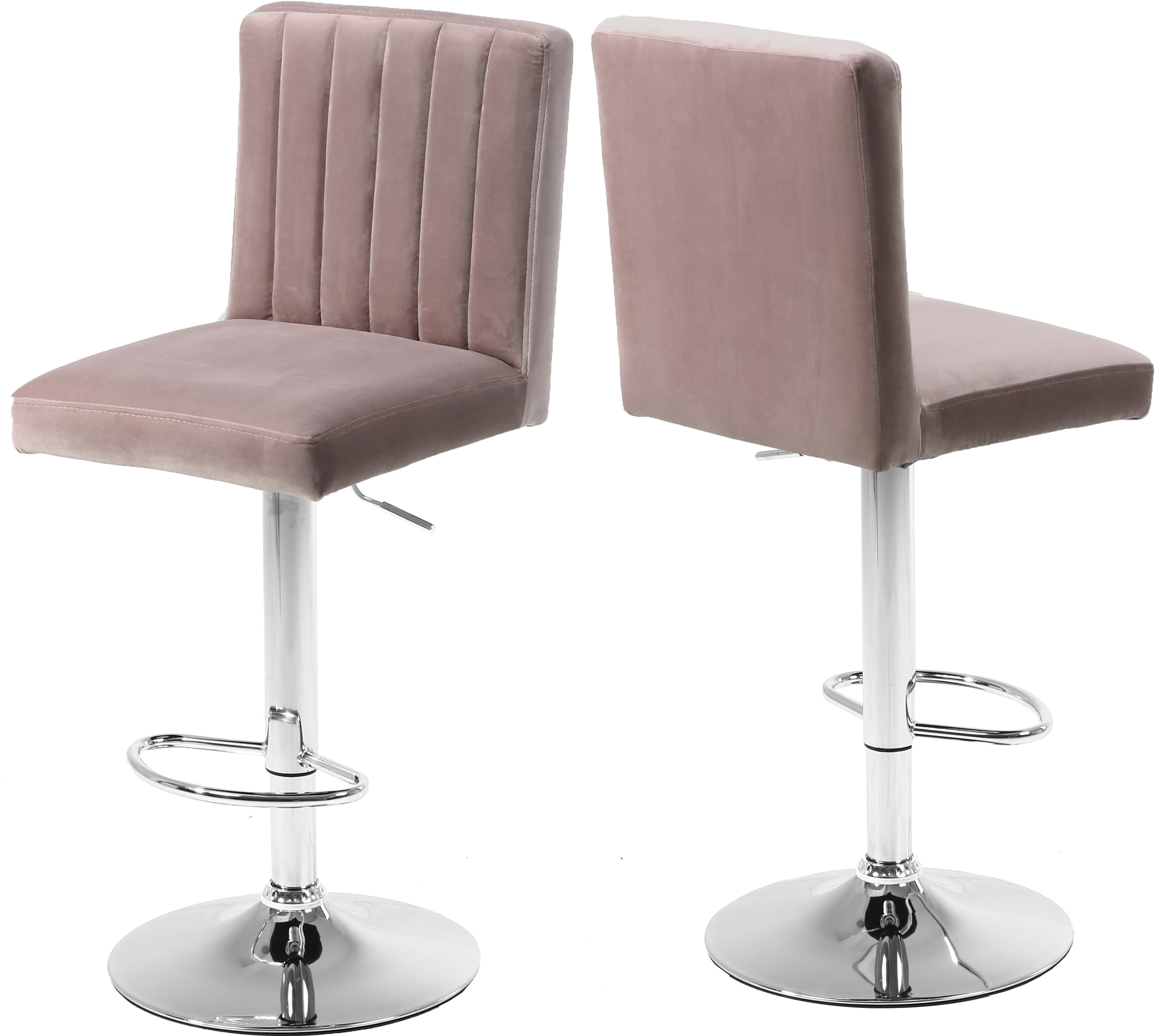 Joel Pink Velvet Adjustable Stool - Luxury Home Furniture (MI)
