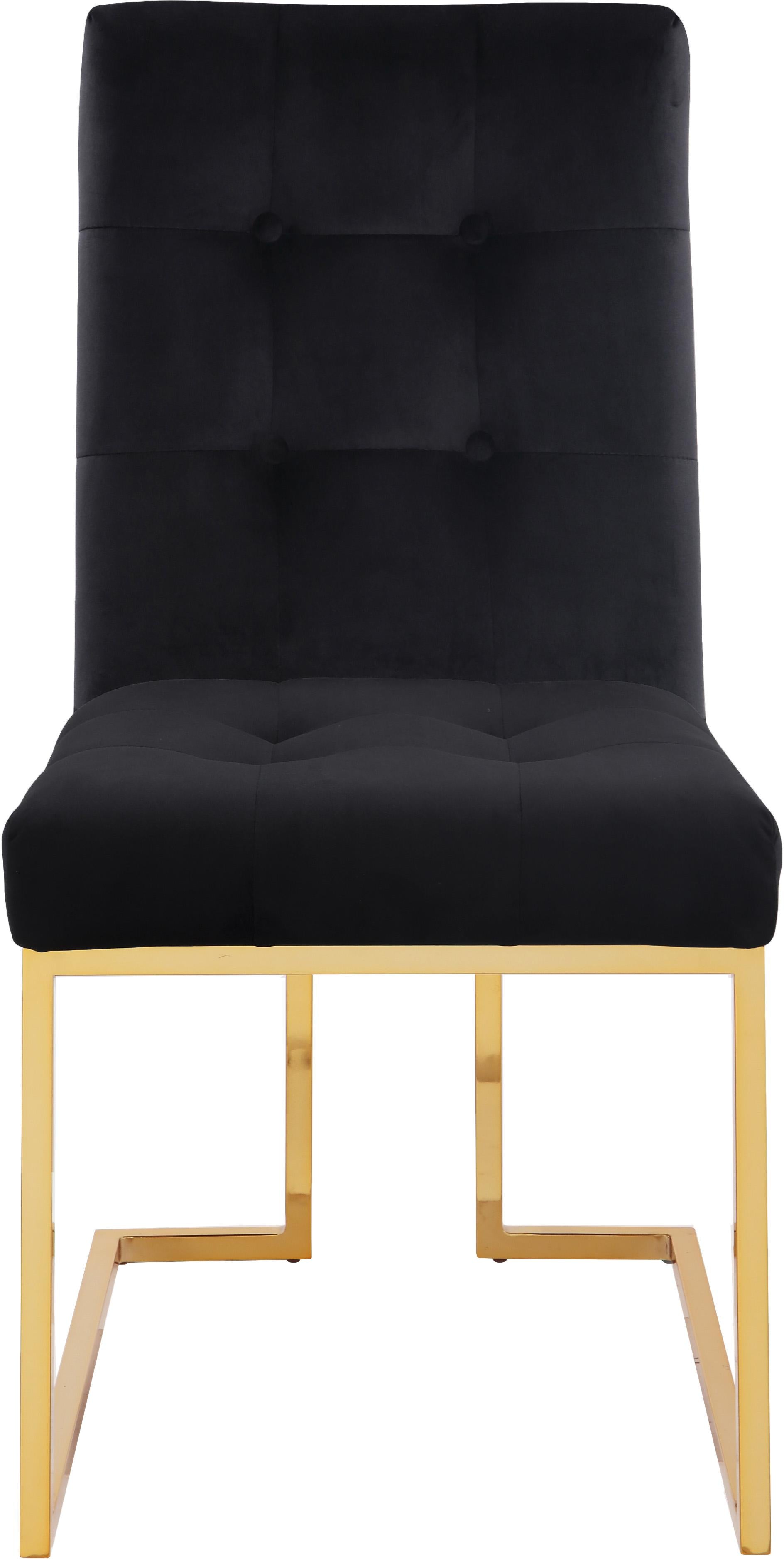 Pierre Black Velvet Dining Chair - Luxury Home Furniture (MI)