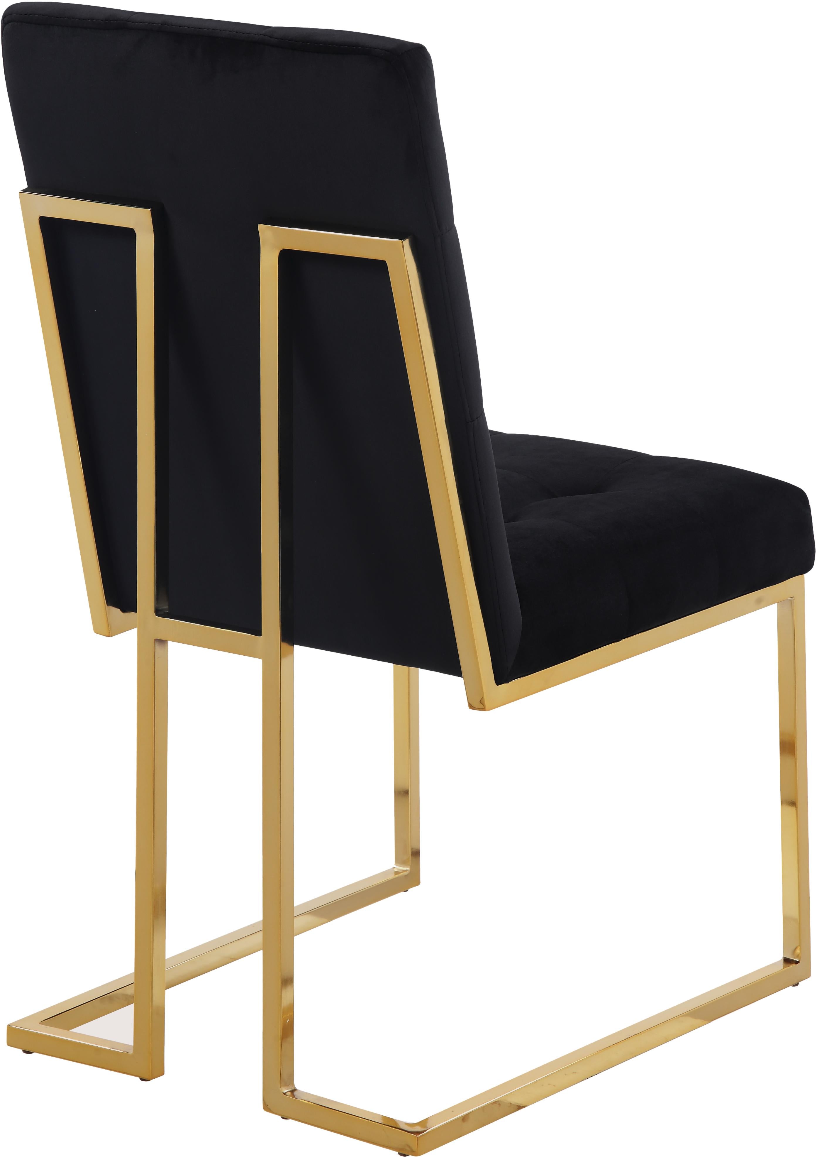 Pierre Black Velvet Dining Chair - Luxury Home Furniture (MI)